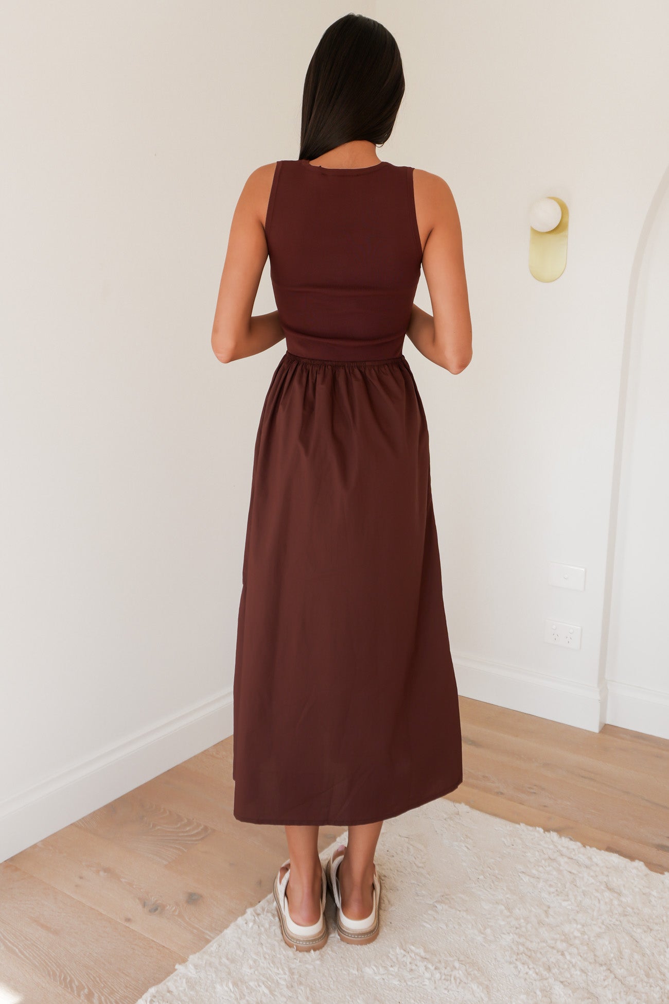 Ollie Scoop Neck Maxi Dress Cherry