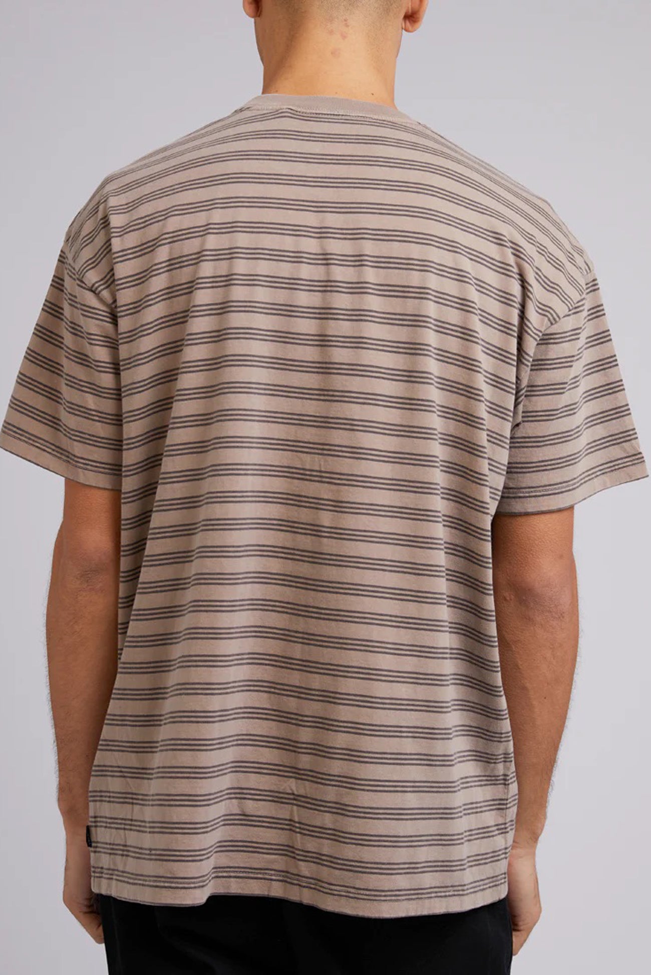 Overdyed Stripe Tee Mushroom