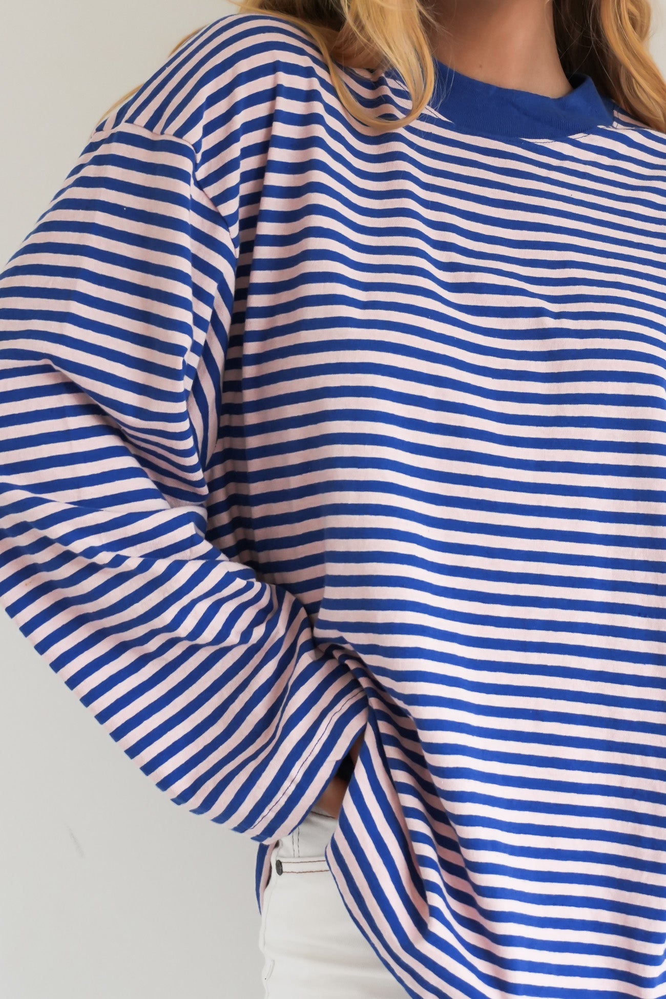 Paloma Long Sleeve Stripe Tee Blue