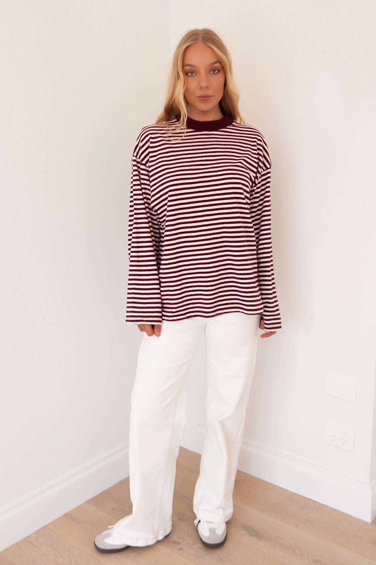 Paloma Long Sleeve Stripe Tee Port