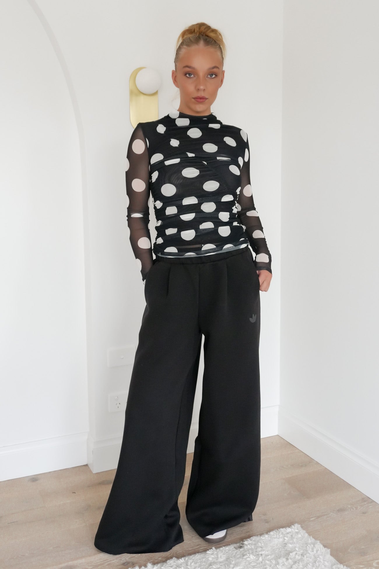 Pammie Seamed Mesh Top Spot