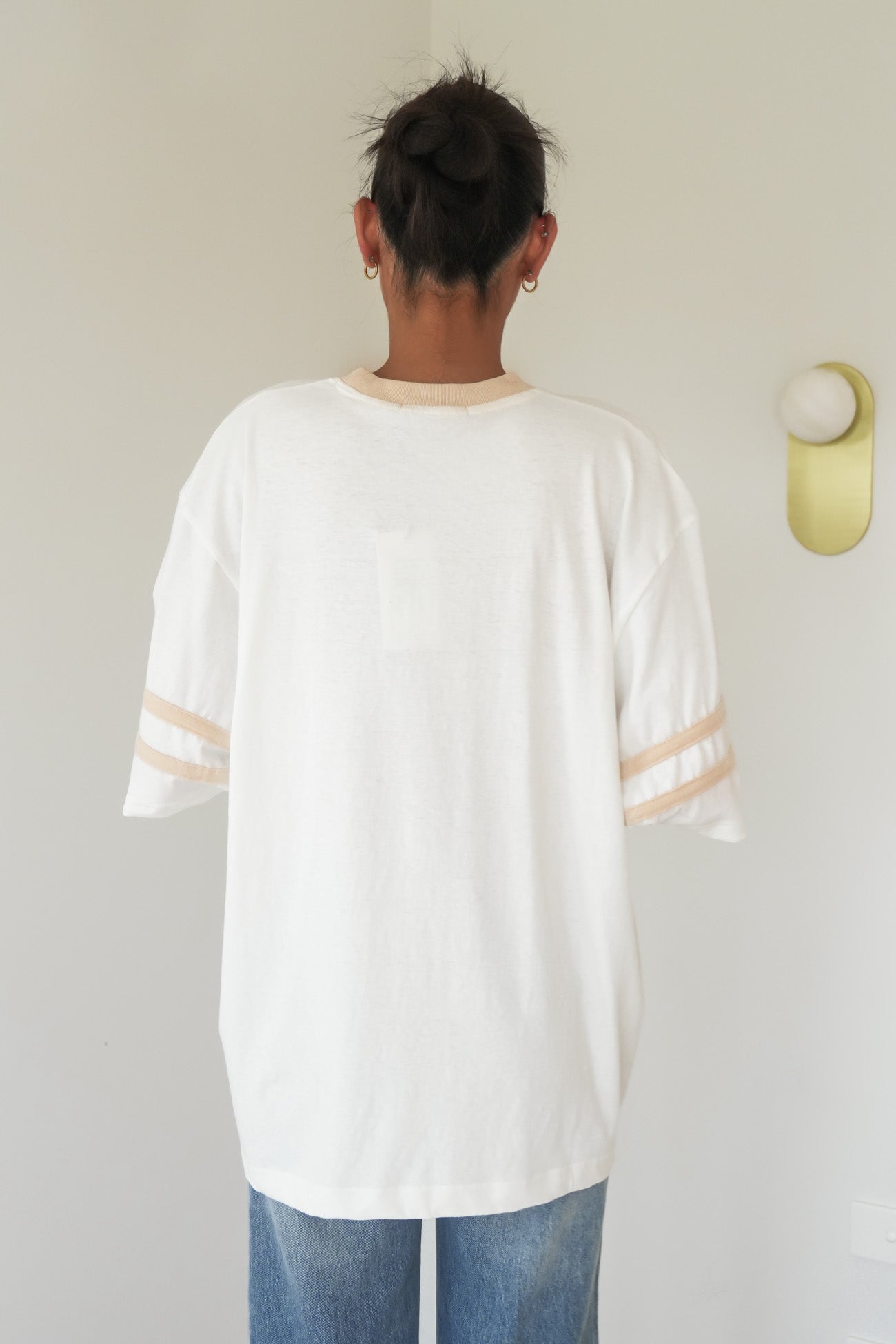 Petal 82 Oversized Tee Vintage White