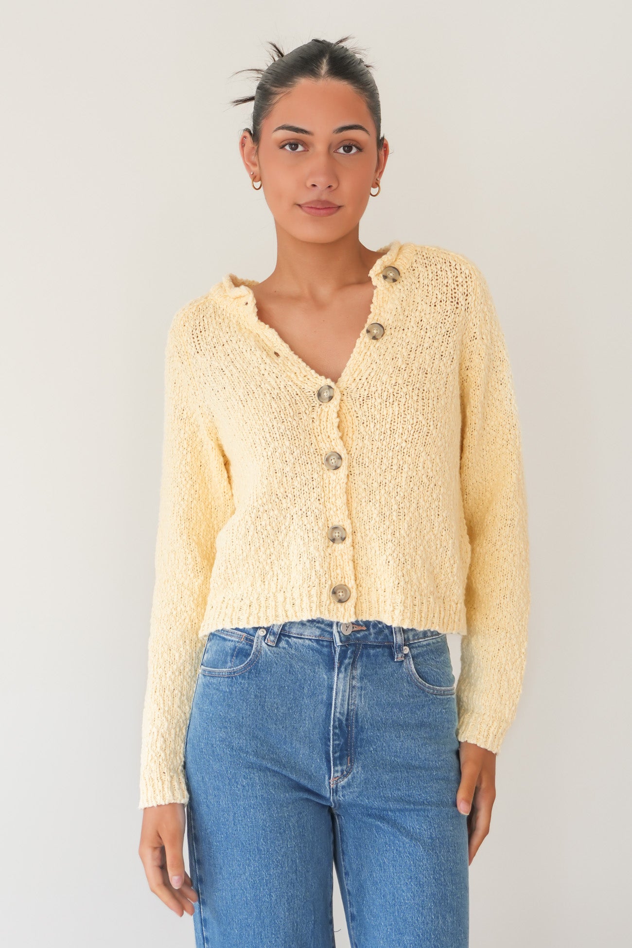 Polly Knit Cardi Yellow