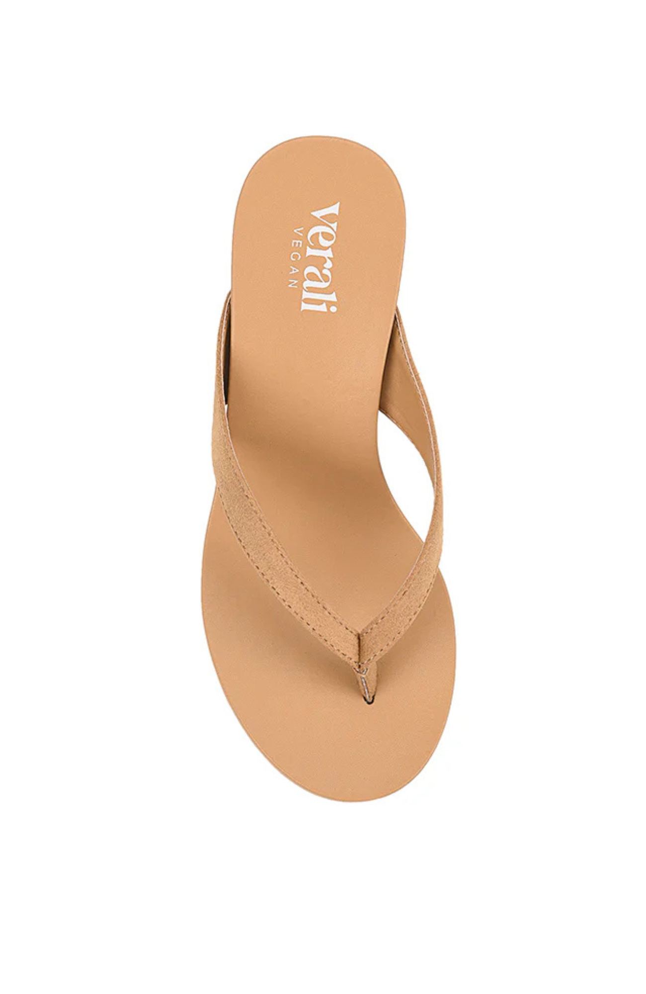Polly Thong Wedges Camel Tan Micro