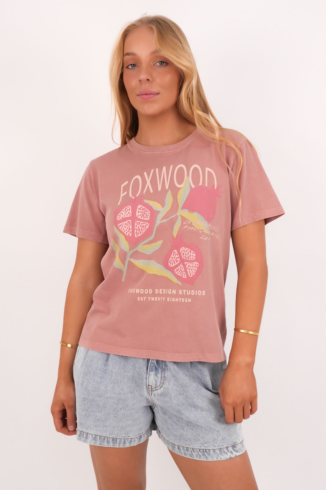 Pomegranate Tee Ash Rose