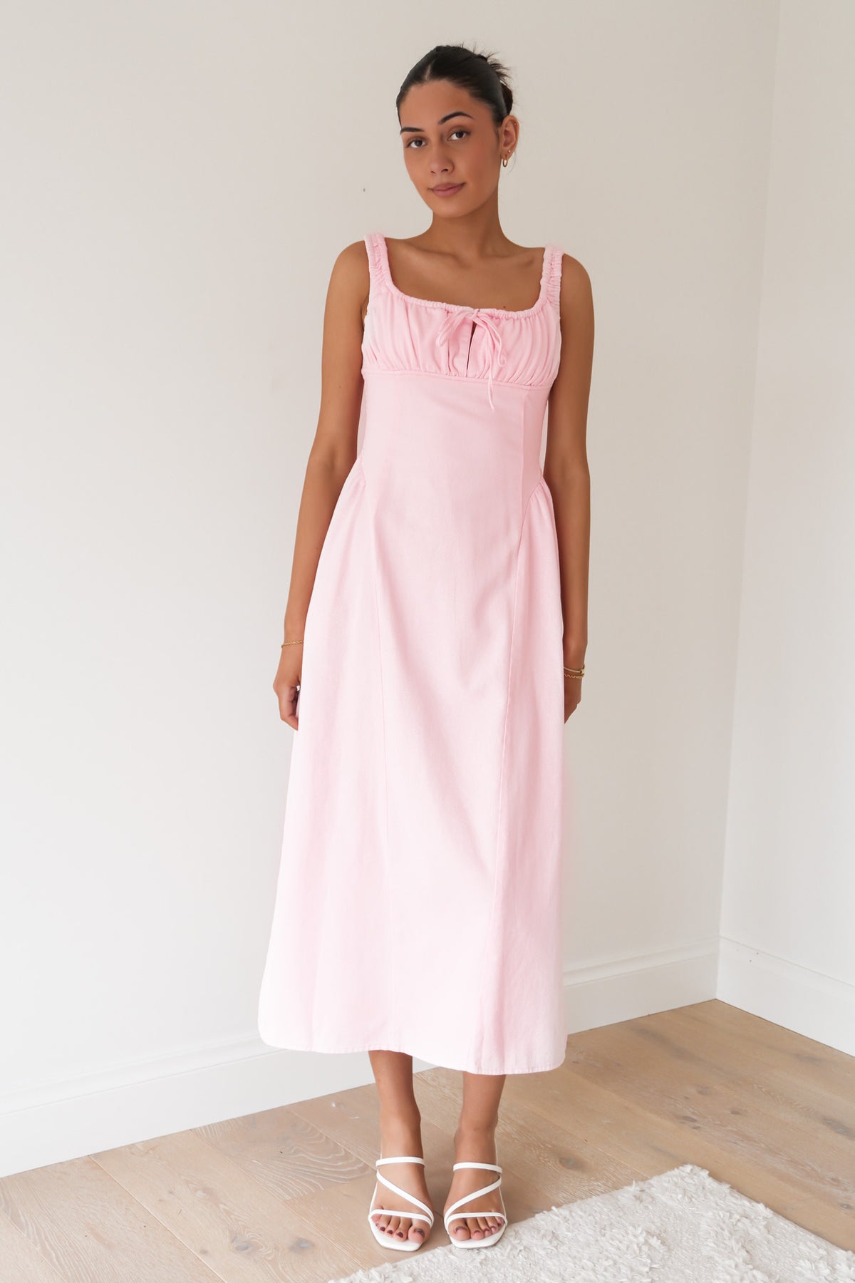 Poppy Denim Dress Pink