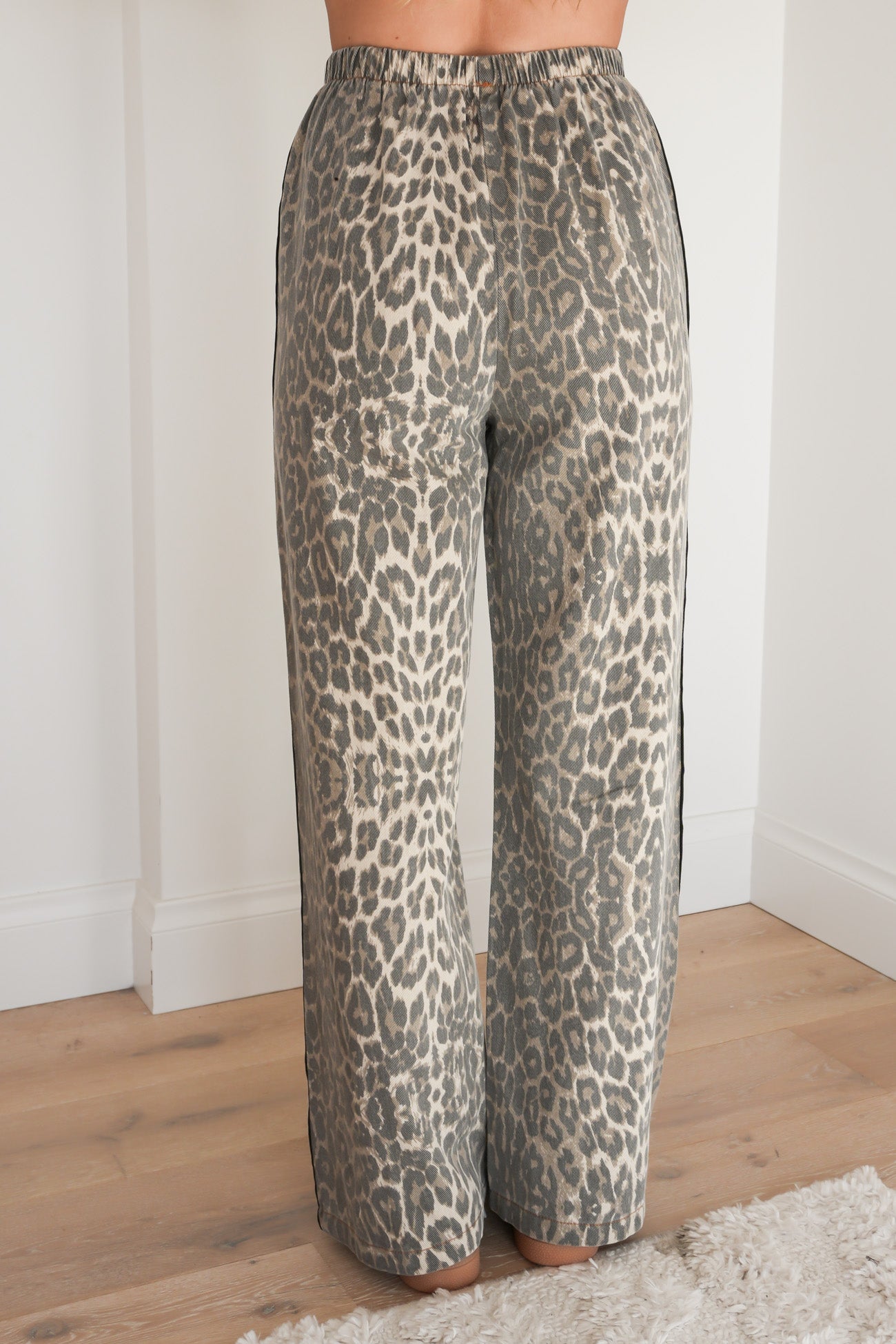Portland Denim Pant Leopard Chocolate