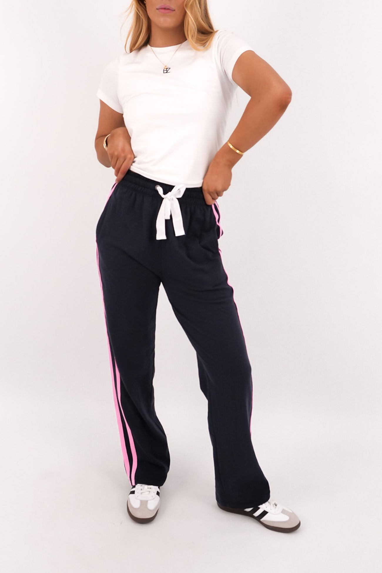 Power Pant Navy Neon Pink