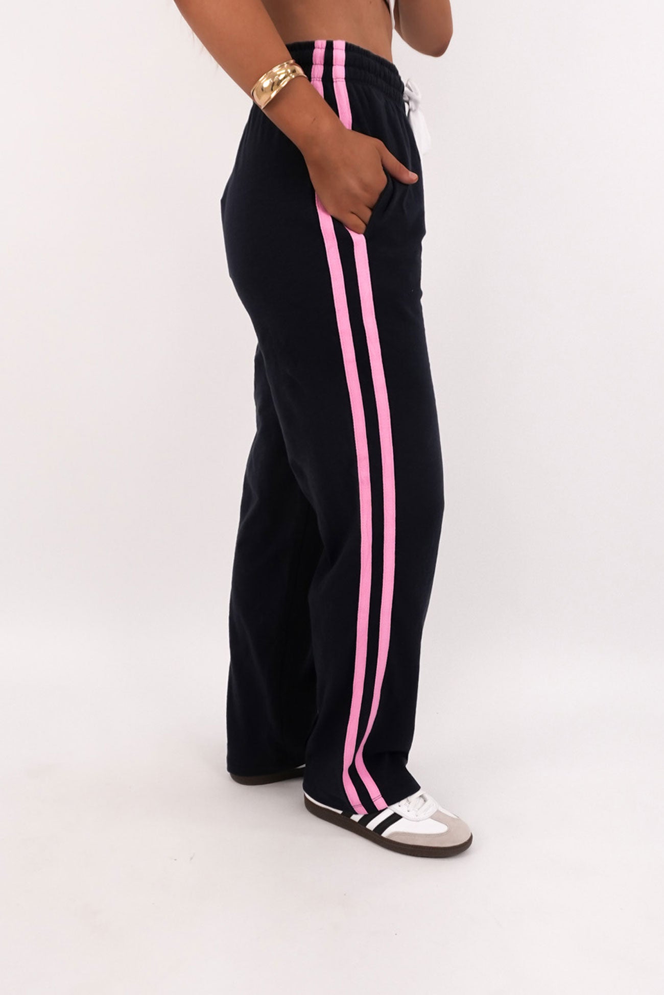 Power Pant Navy Neon Pink