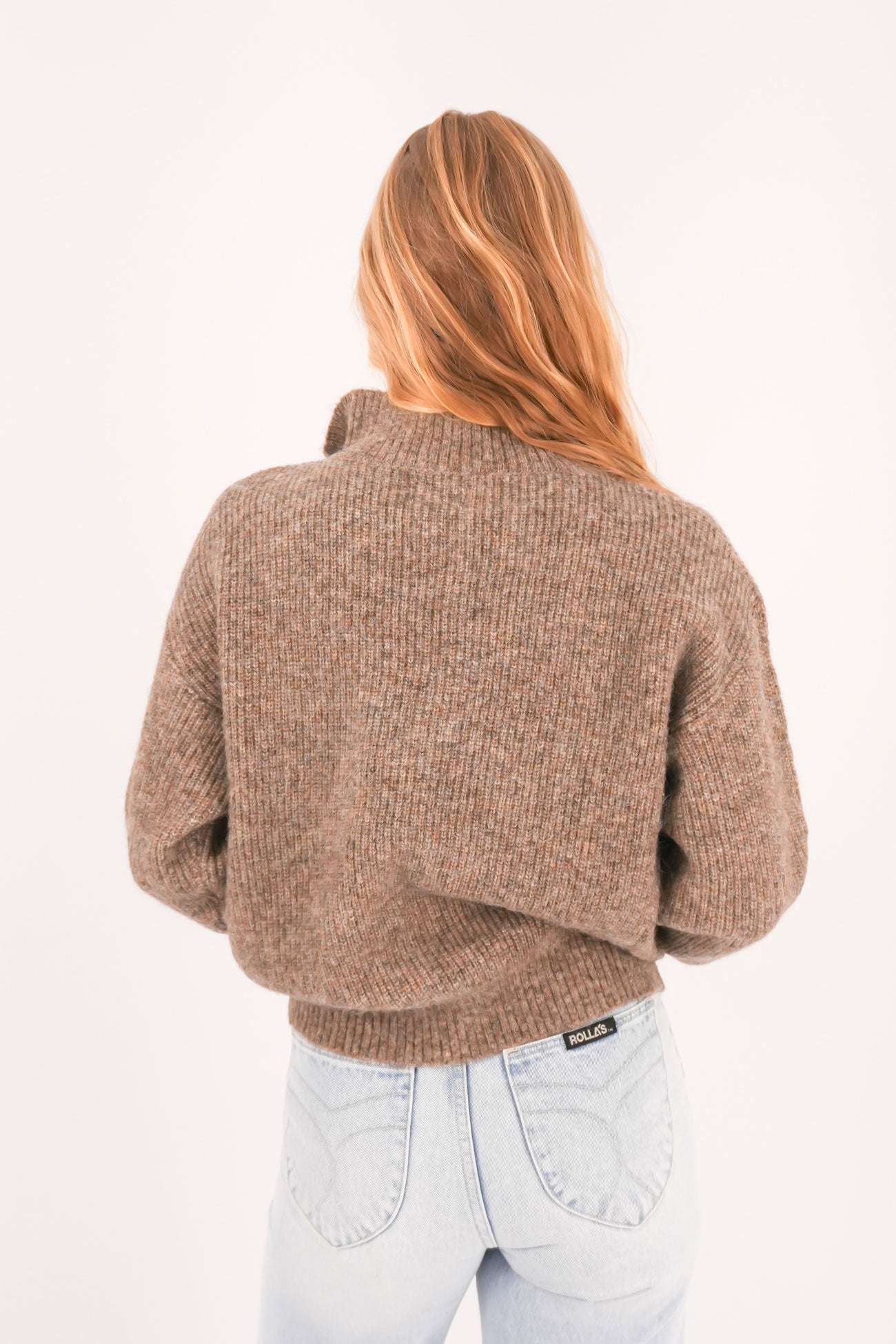 Quinn Zip Knit Oatmeal
