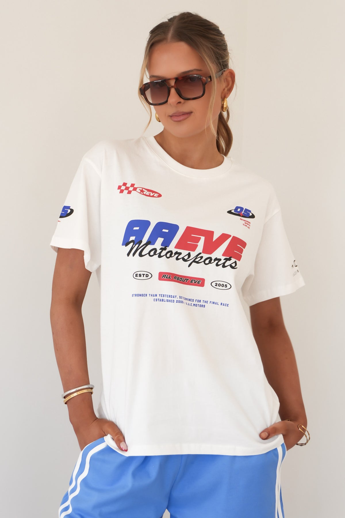 Race Day Relaxed Tee Vintage White