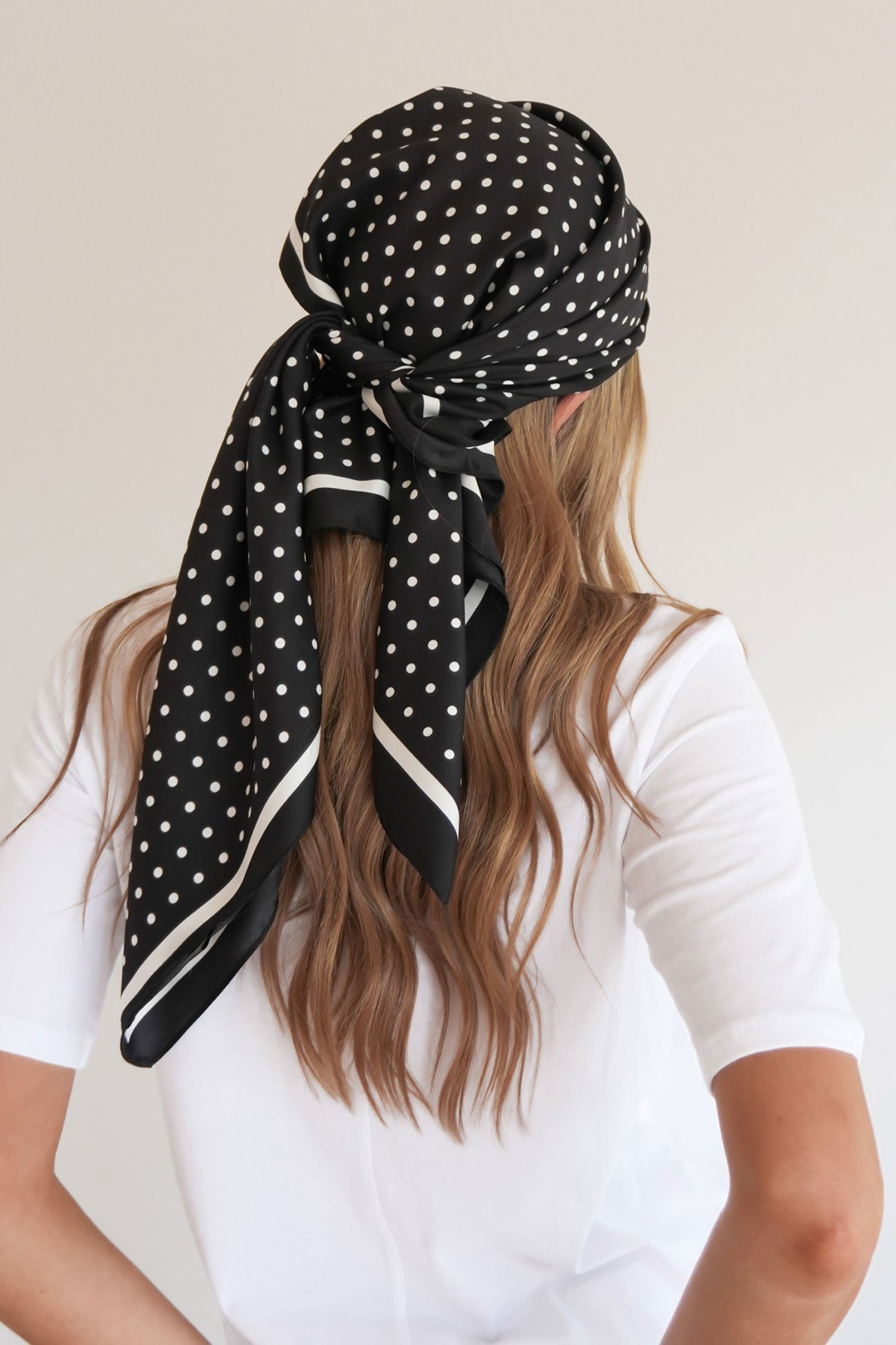 Raeni Scarf Black Polka Dot