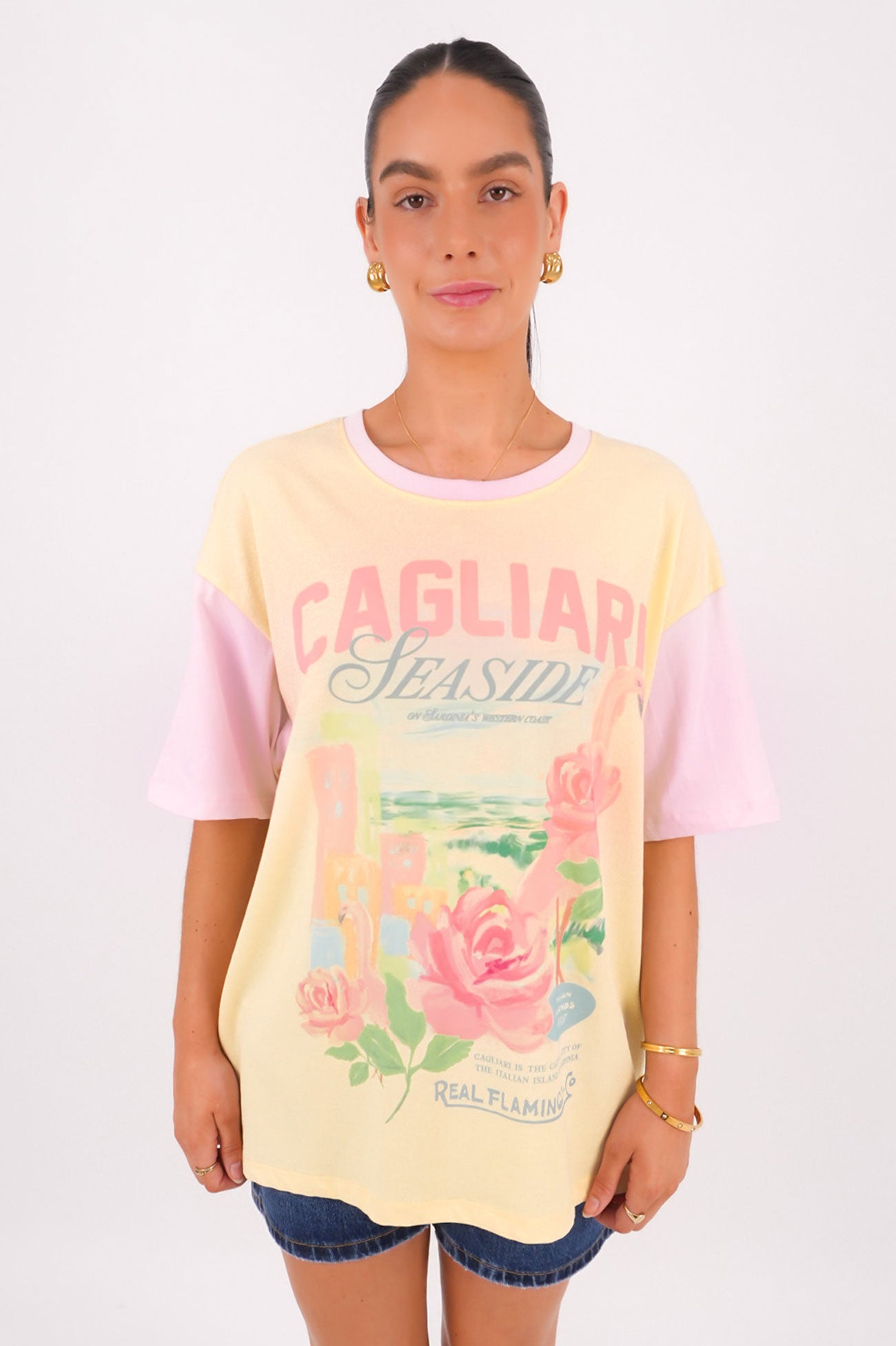 Real Flamingo Tee Lemon