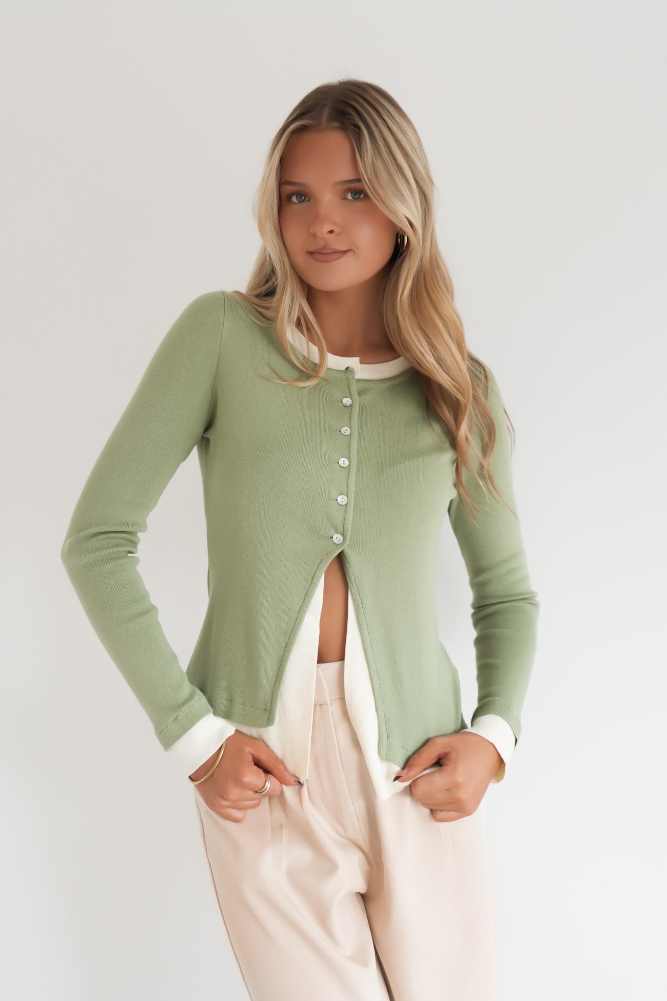 Rebekah Long Sleeve Top Matcha