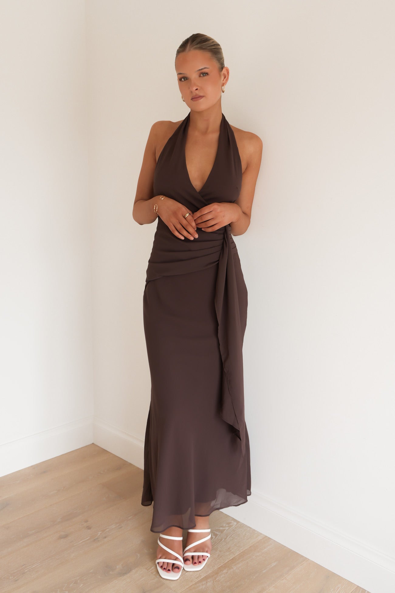 Reed Maxi Dress Chocolate