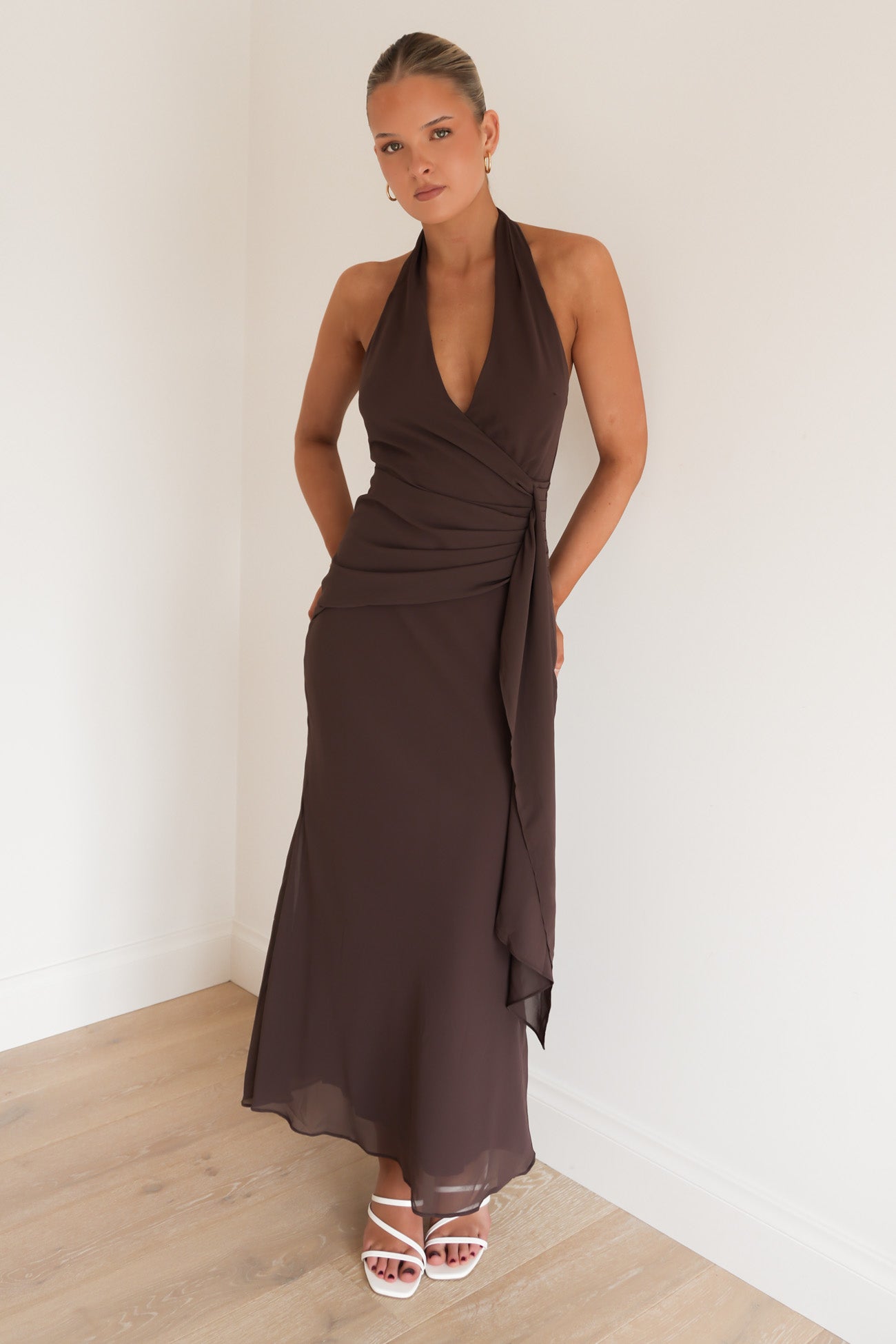 Reed Maxi Dress Chocolate