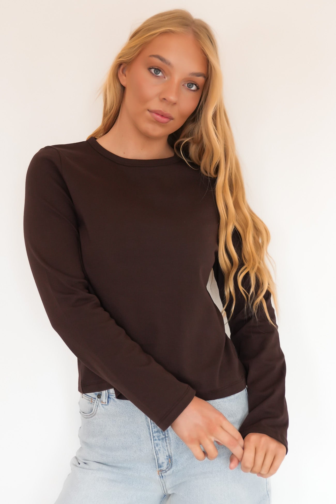 Regular Long Sleeve Tee Chocolate