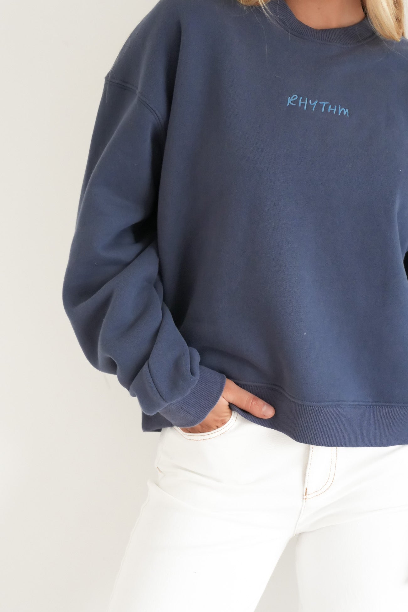 Rhythm Crew Neck Fleece Indigo