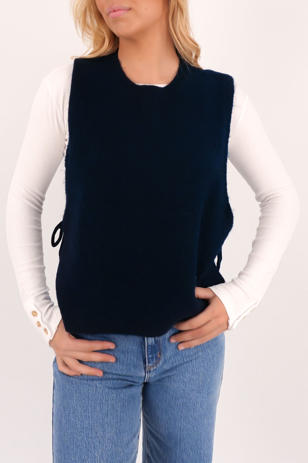 Ridley Knit Top Navy