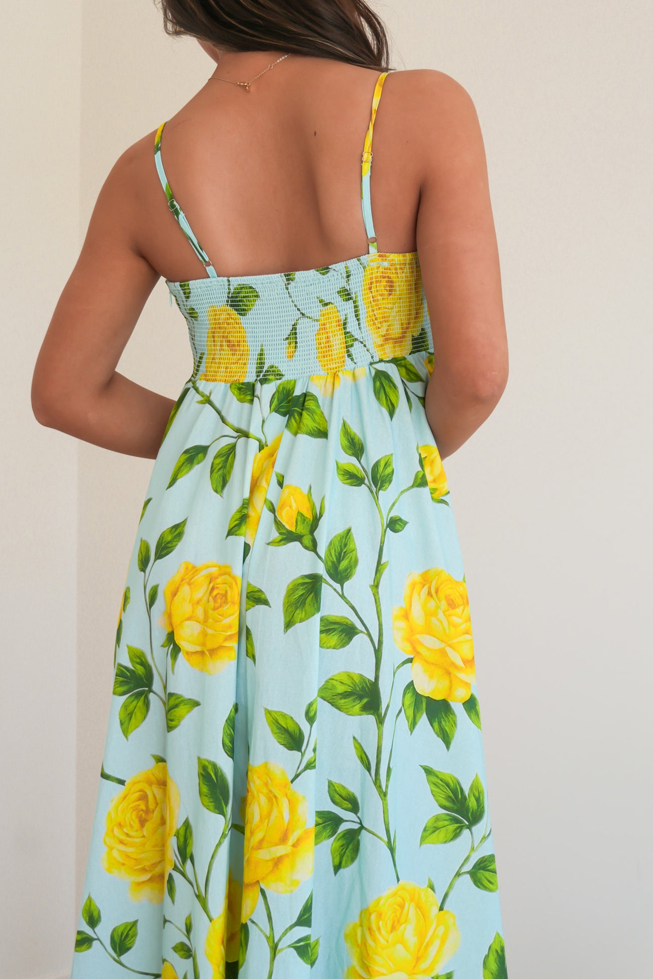 Riley Maxi Dress Lemon Floral
