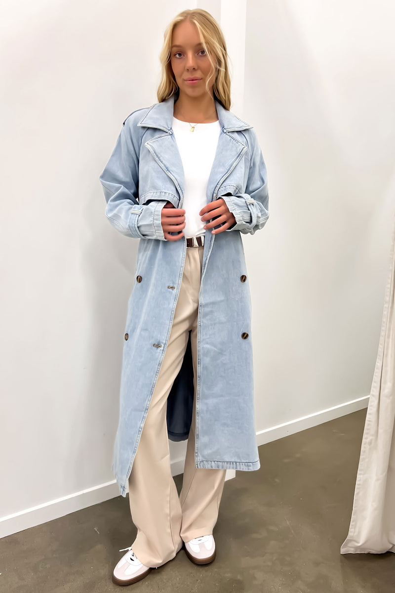 Powder blue womens coat sales