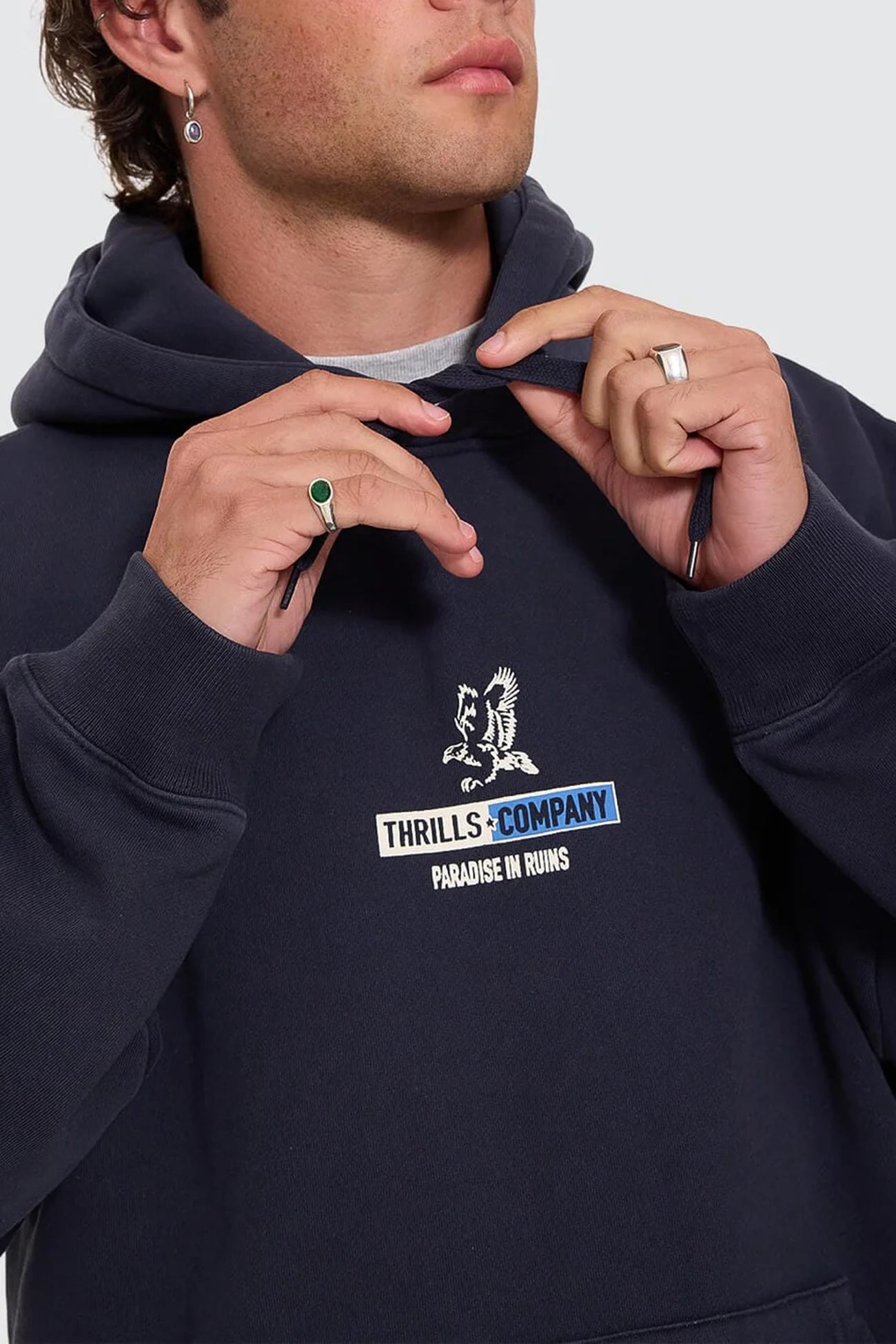 Risen Slouch Pull On Hood Total Eclipse