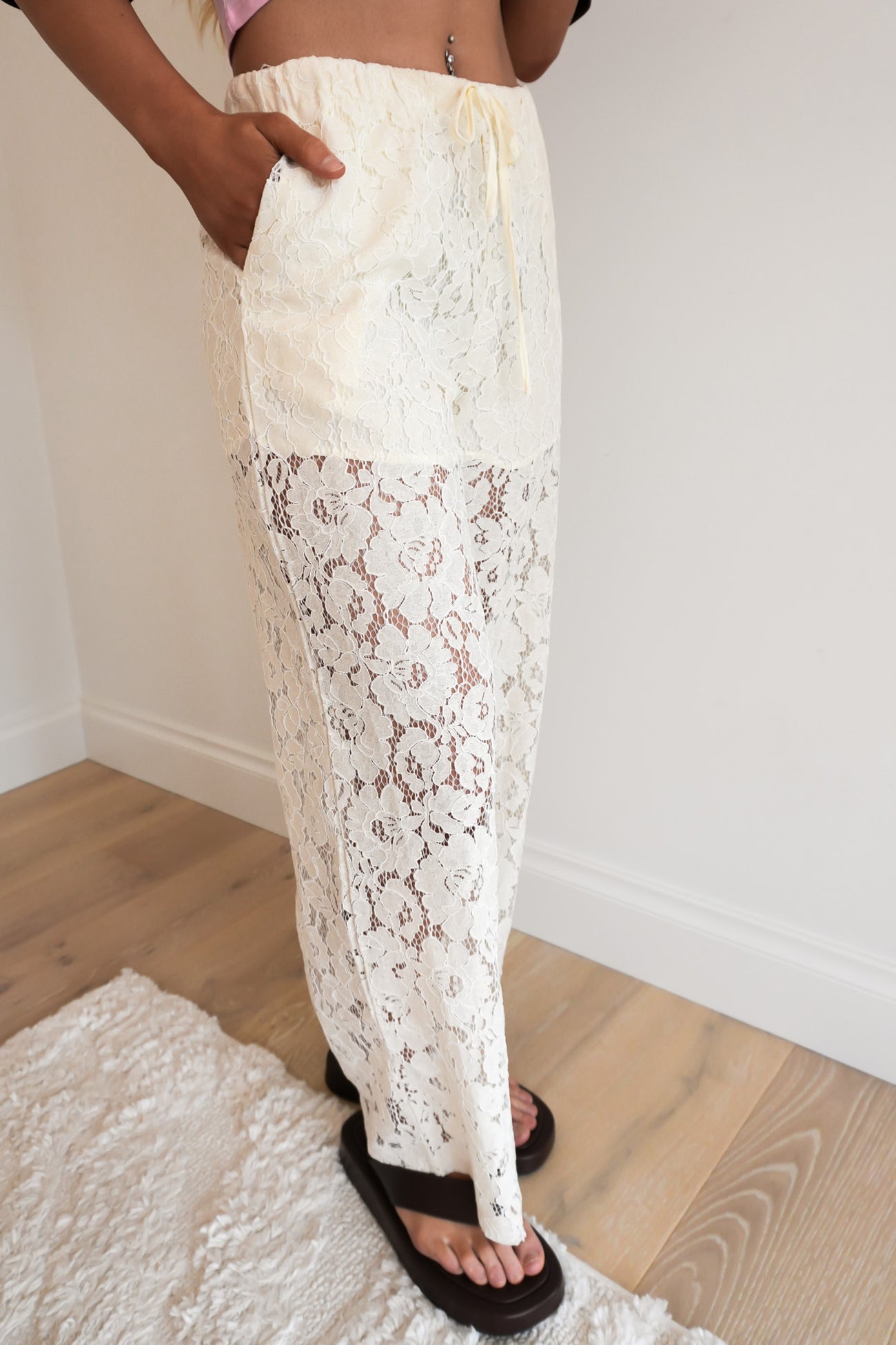 Romeo Lace Pant Cream