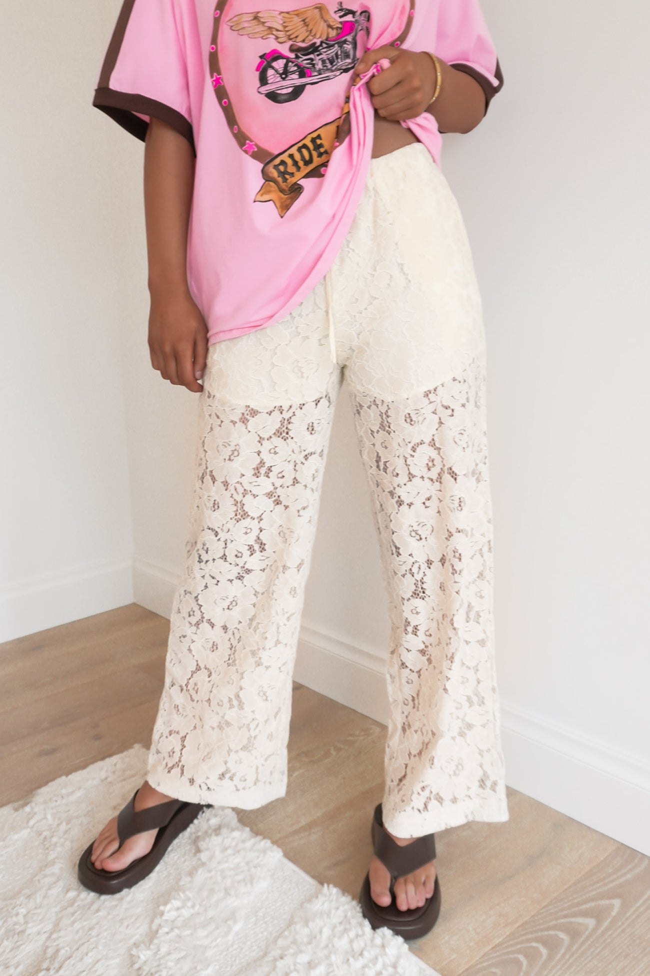 Romeo Lace Pant Cream