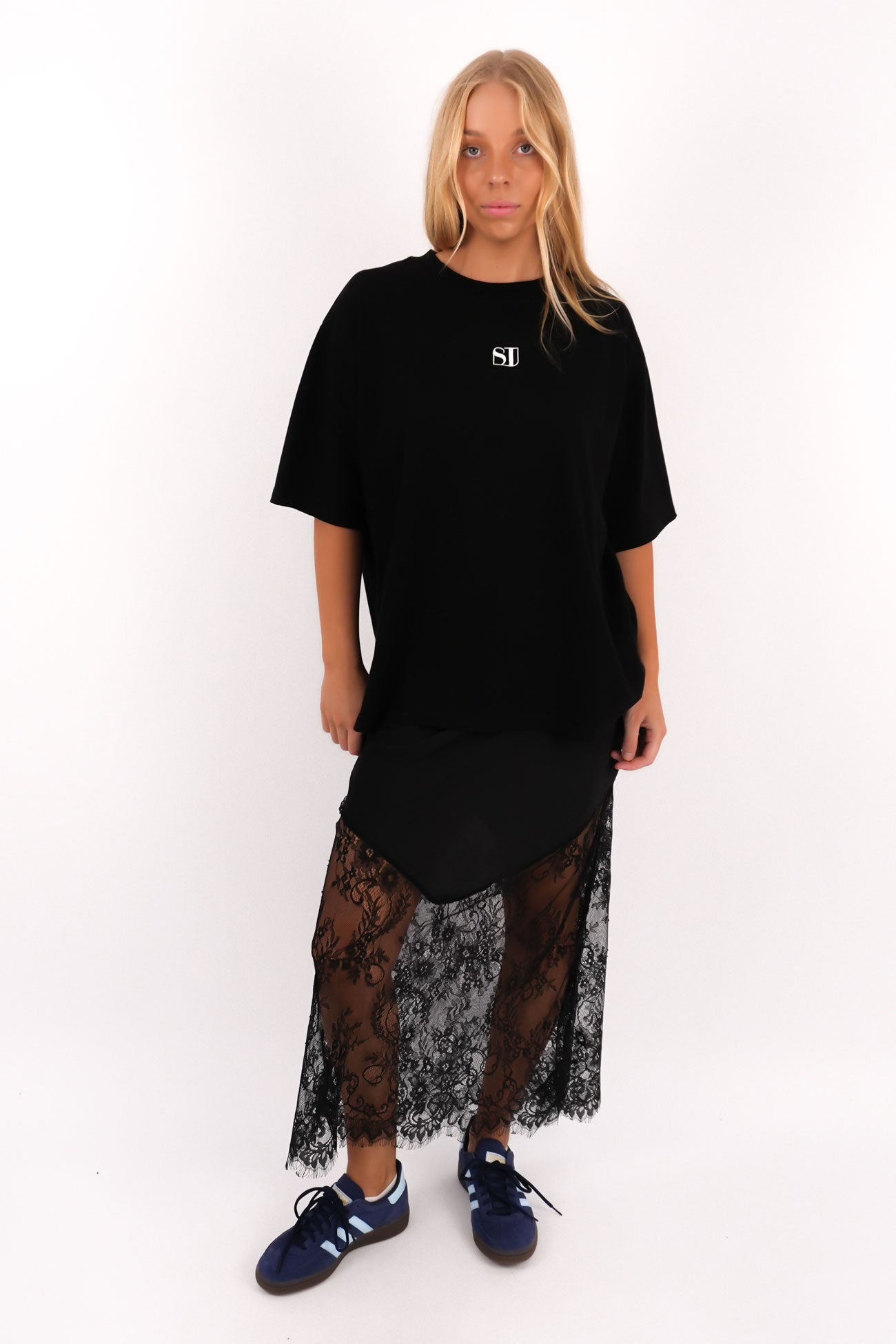 Romy Lace Maxi Skirt Black