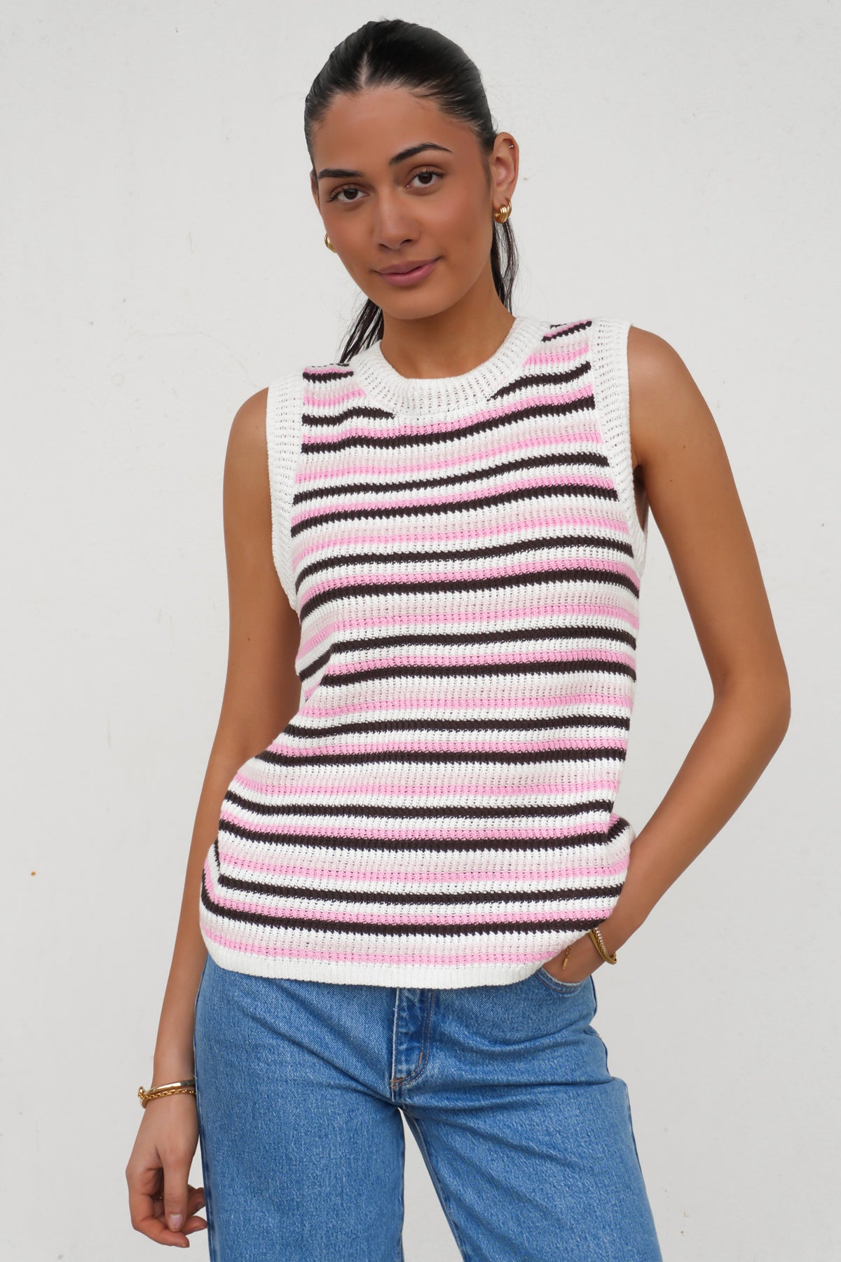 Roni Tank Chocolate Pink Combo