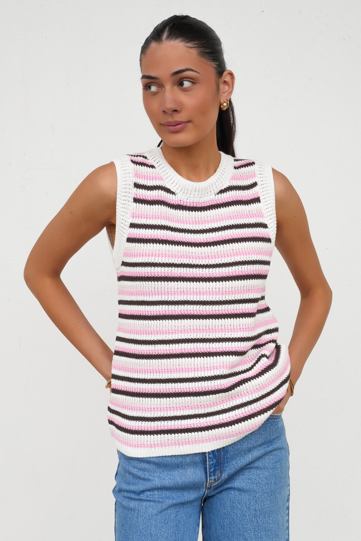 Roni Tank Chocolate Pink Combo