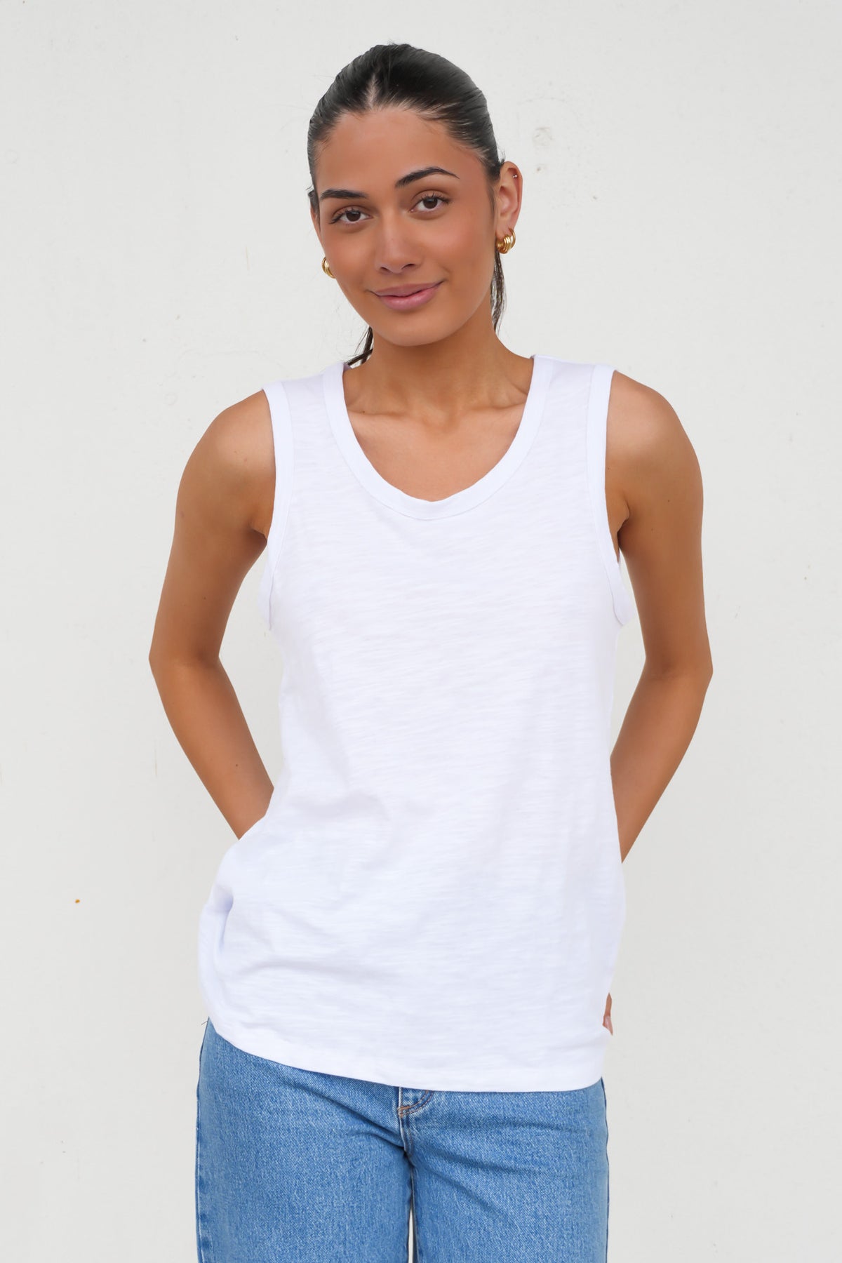 Rory Slub Tank White