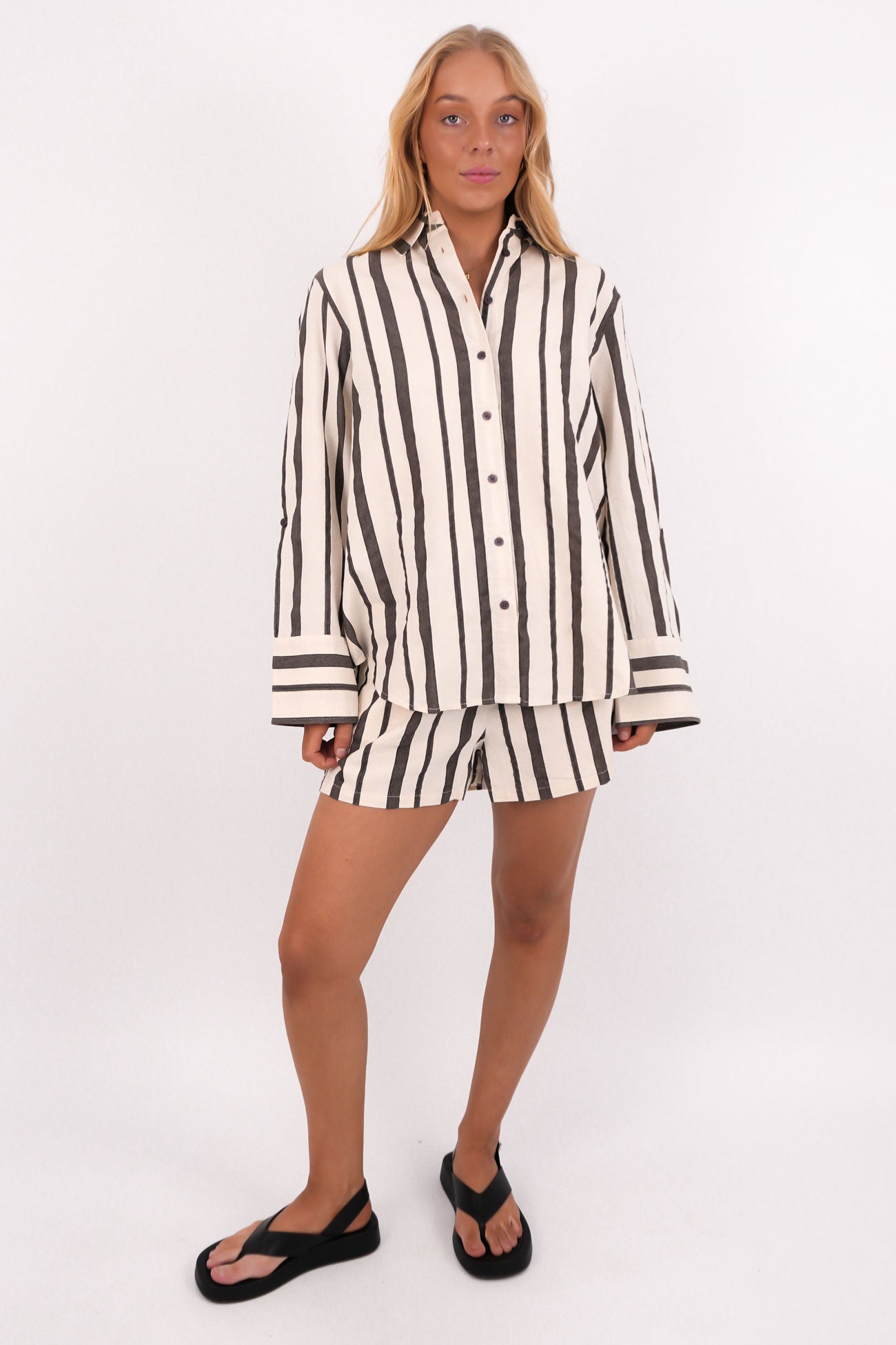 Rosa Stripe Shirt Brown