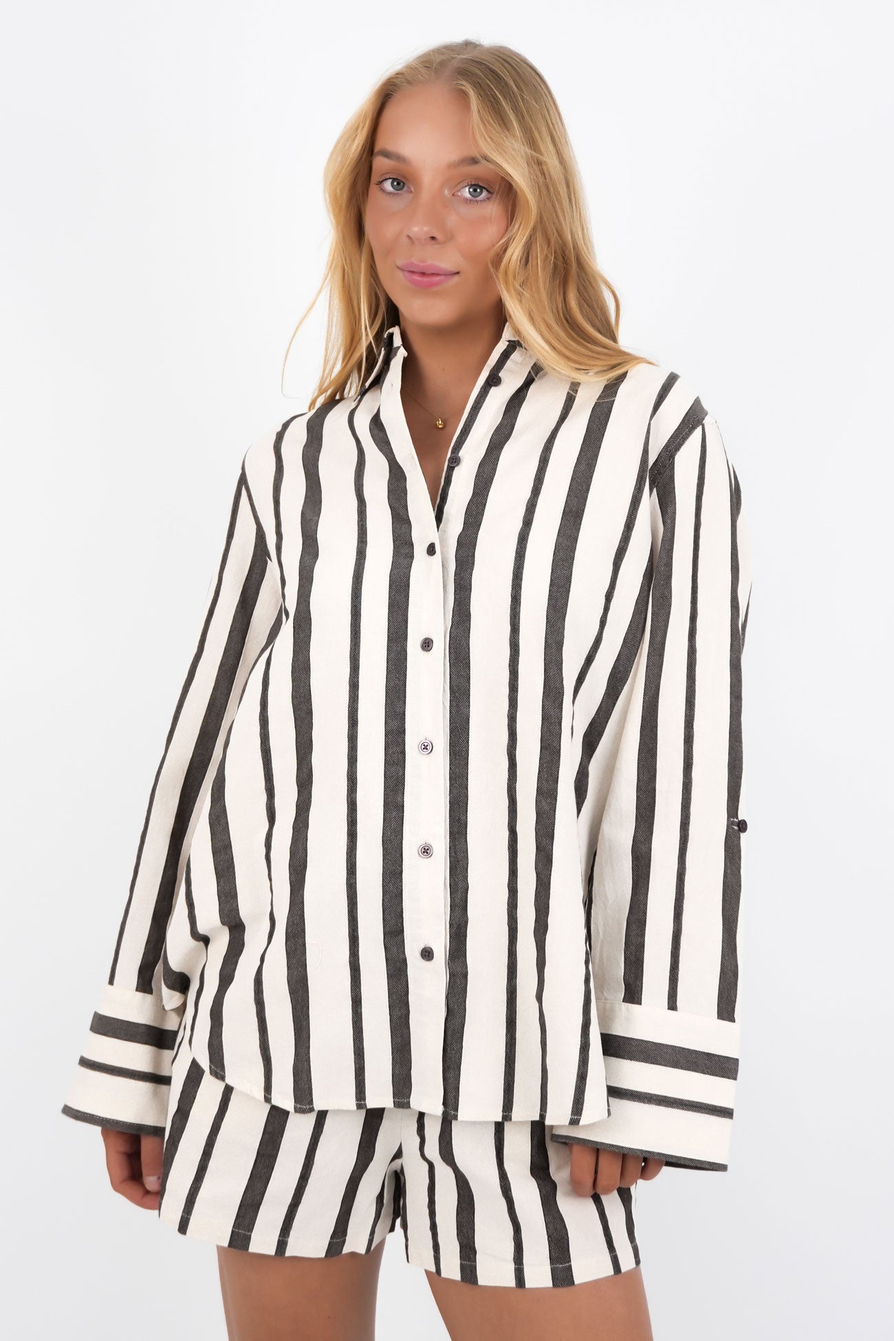 Rosa Stripe Shirt Brown