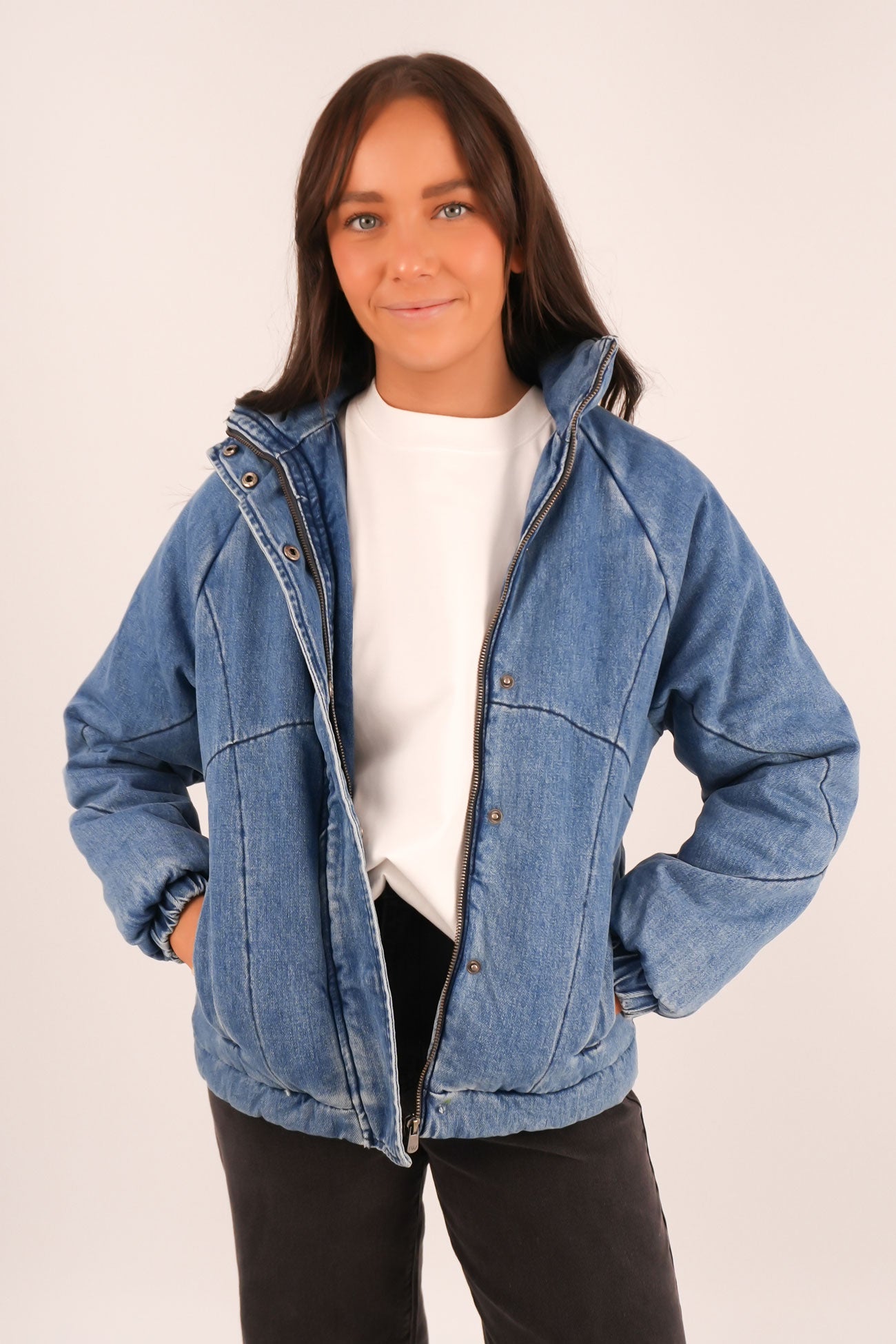 Rosalee Jacket Mid Blue