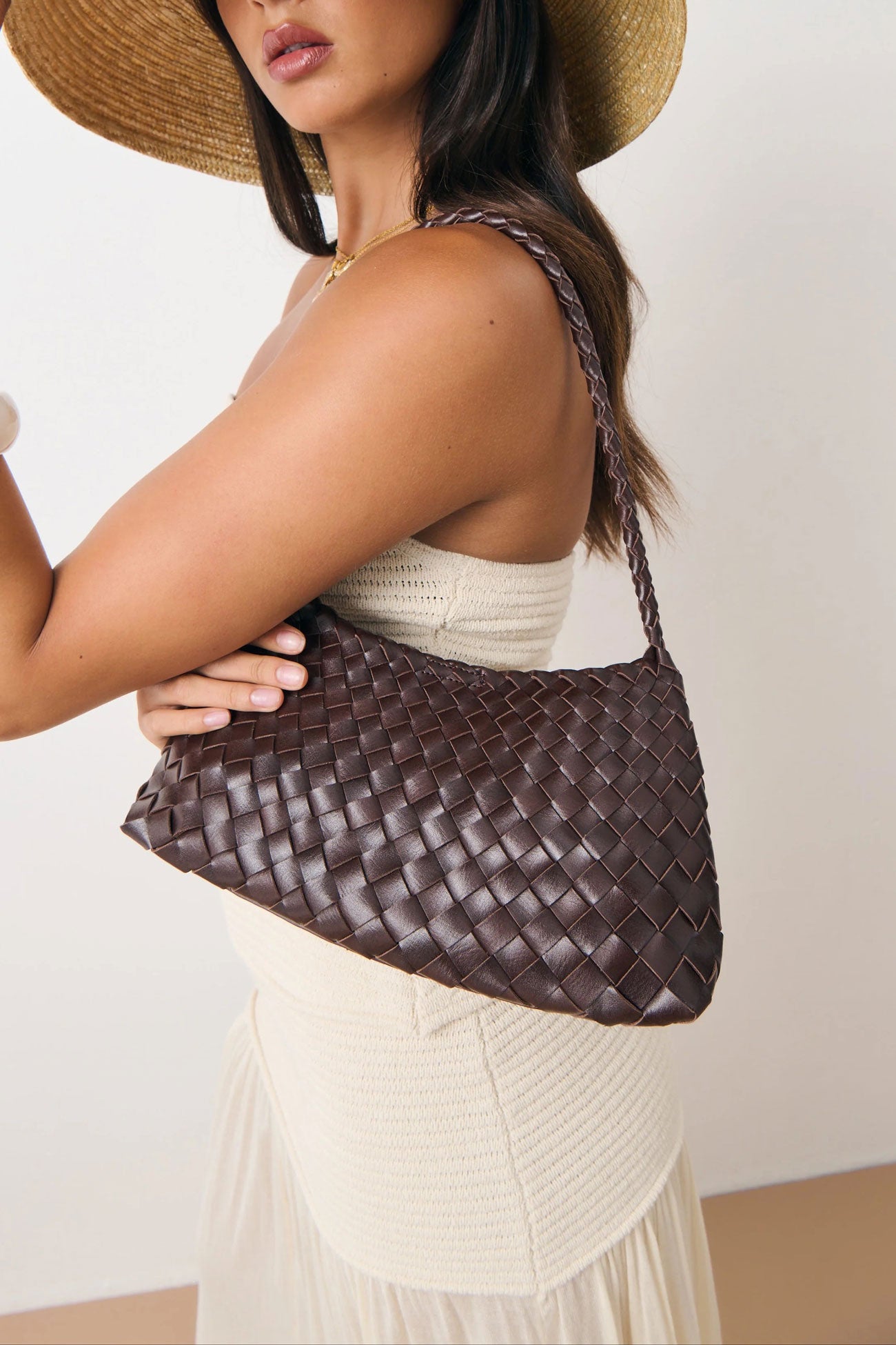 Roselle Woven Bag Brown