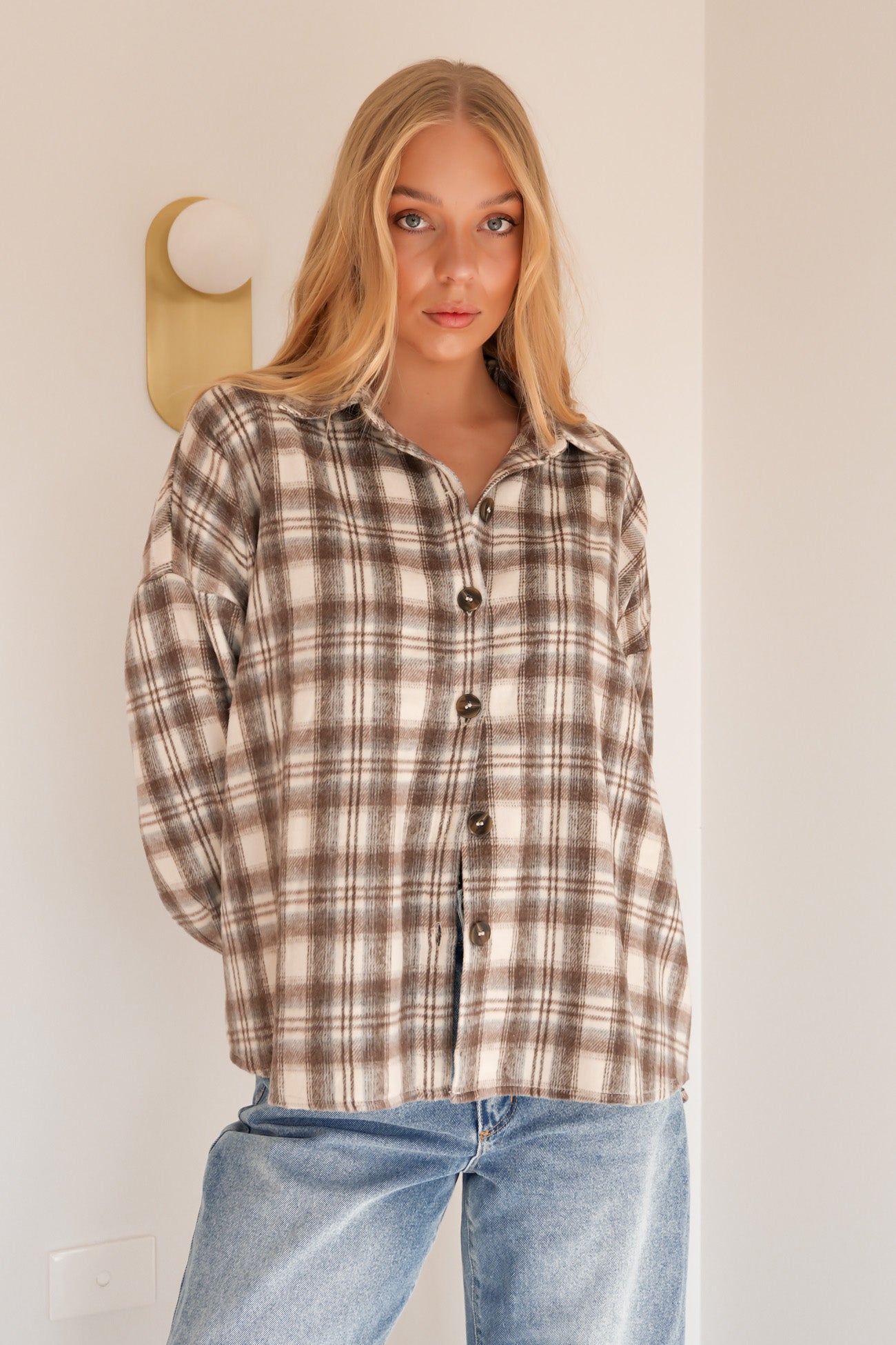 Rumi Shirt Brown Check
