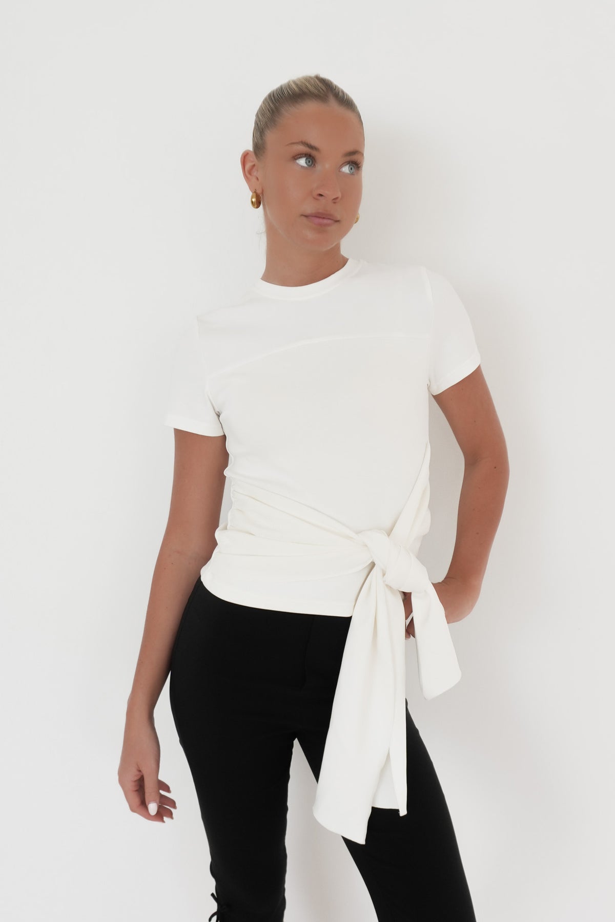 Rumi Tie Tee White