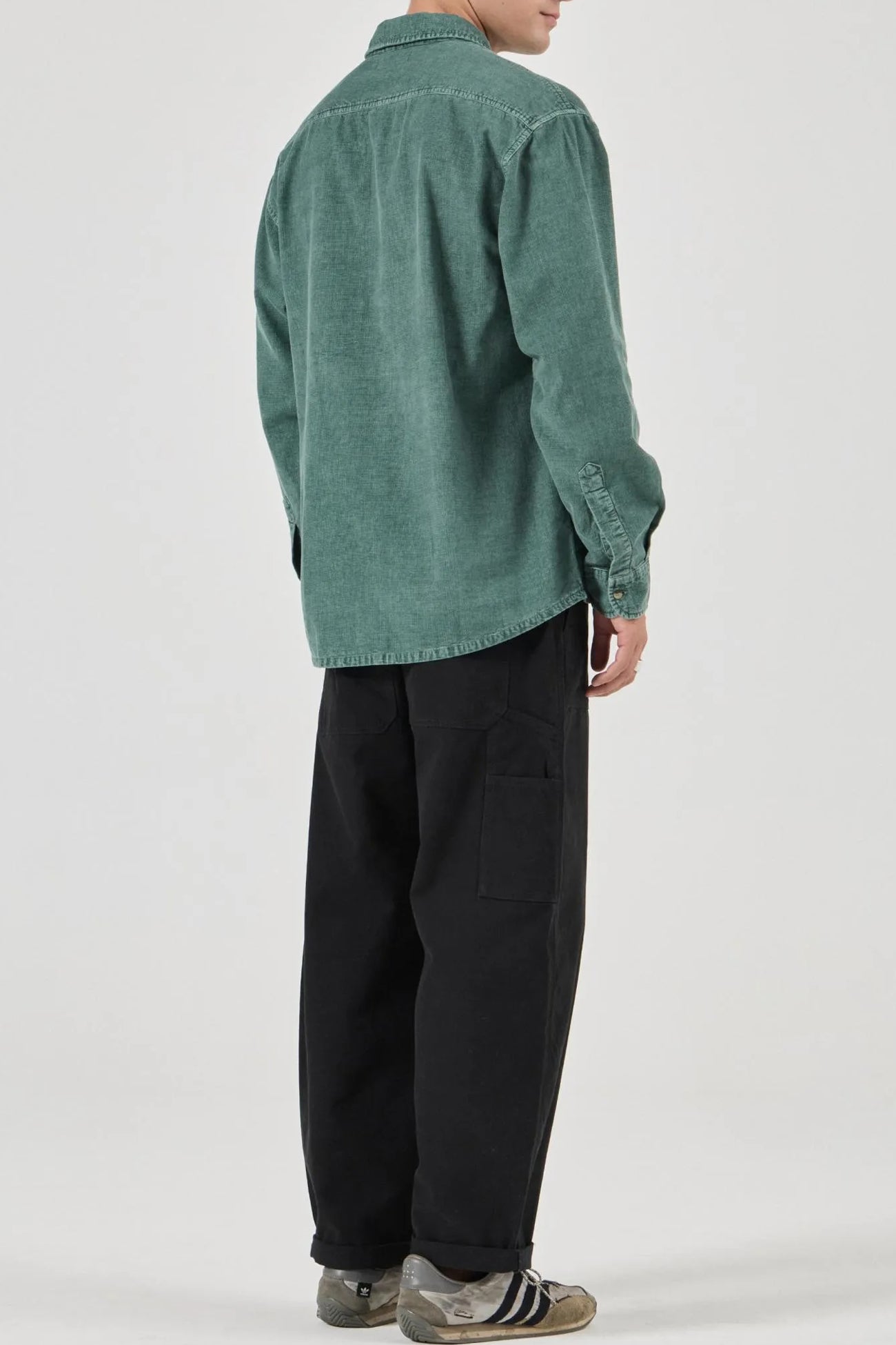 Grid Cord Long Sleeve Shirt Pine