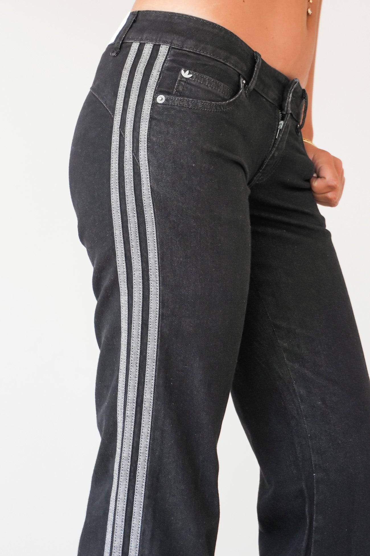 SST Low Rise Flared Leg Denim Pant True Black