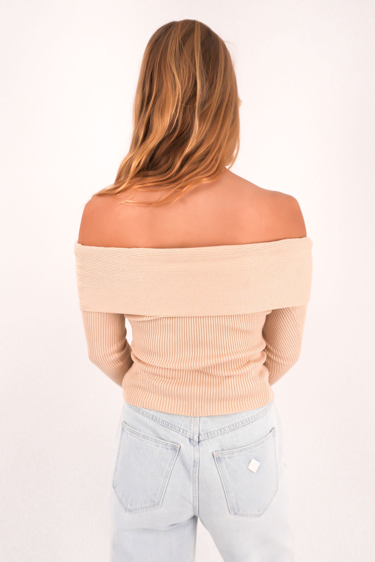 Sabine Off Shoulder Knit Natural