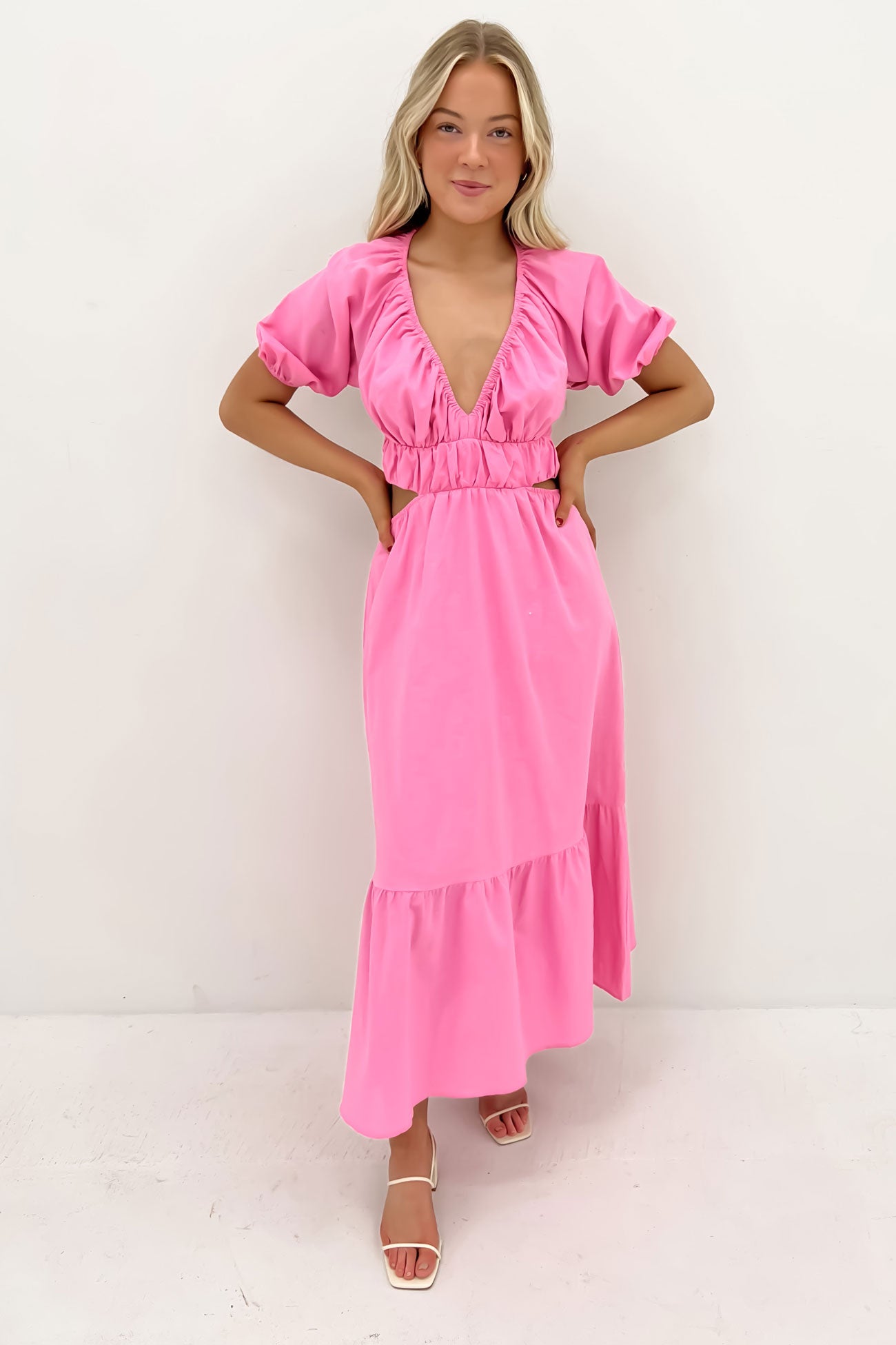 Sally Midi Dress Pink