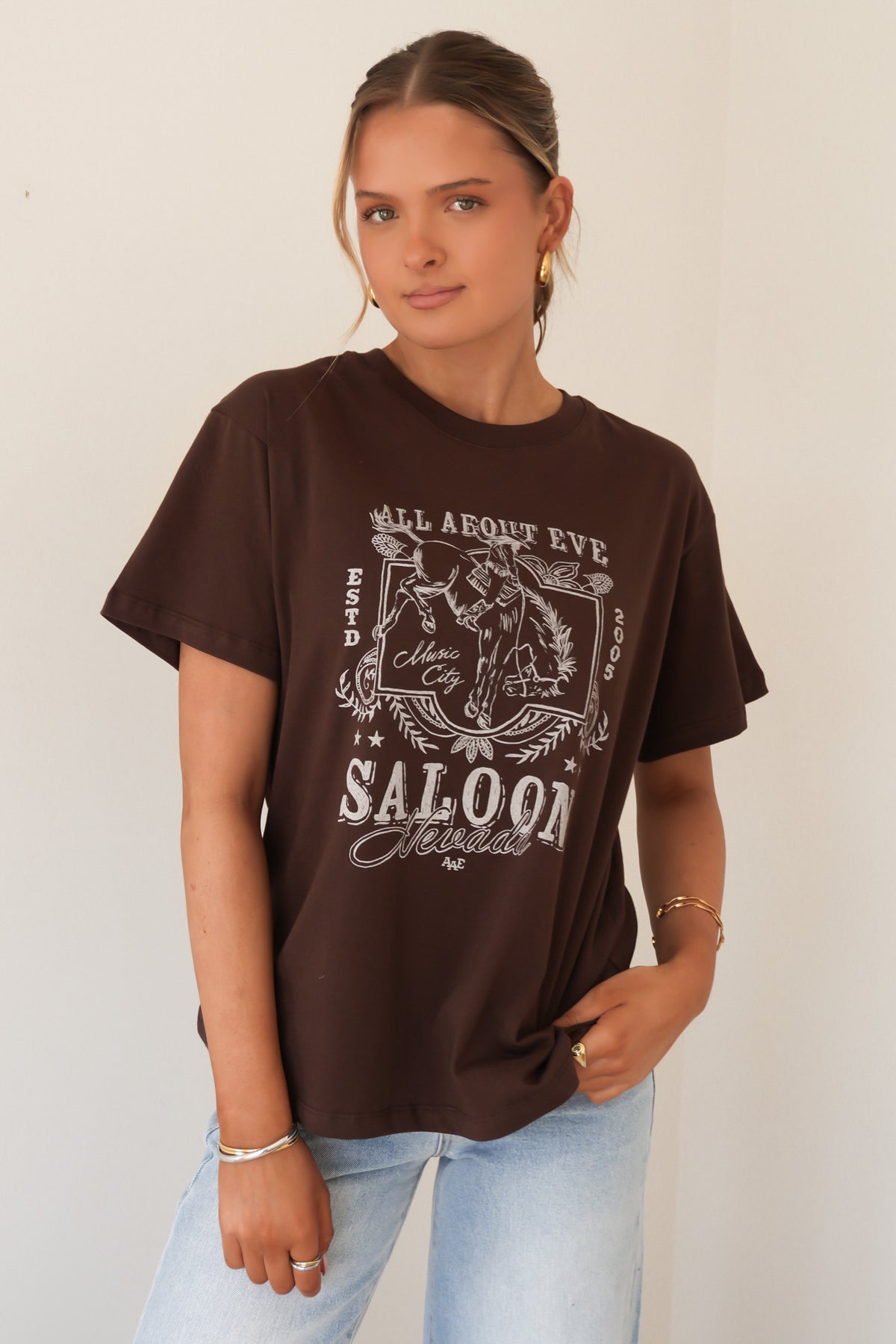 Saloon Relaxed Tee Brown