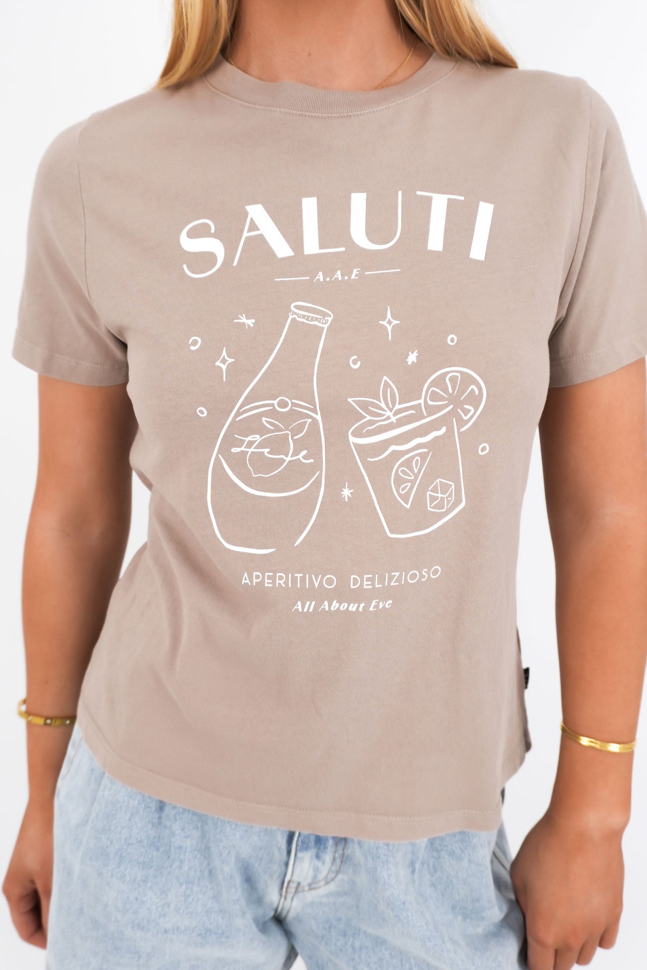 Saluti Regular Tee Stone