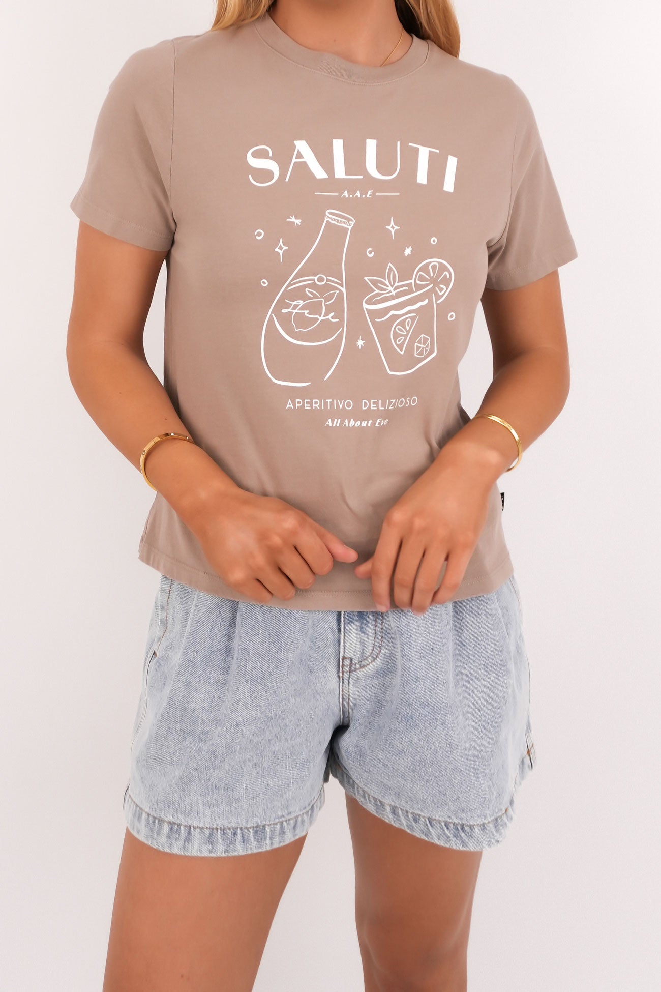 Saluti Regular Tee Stone