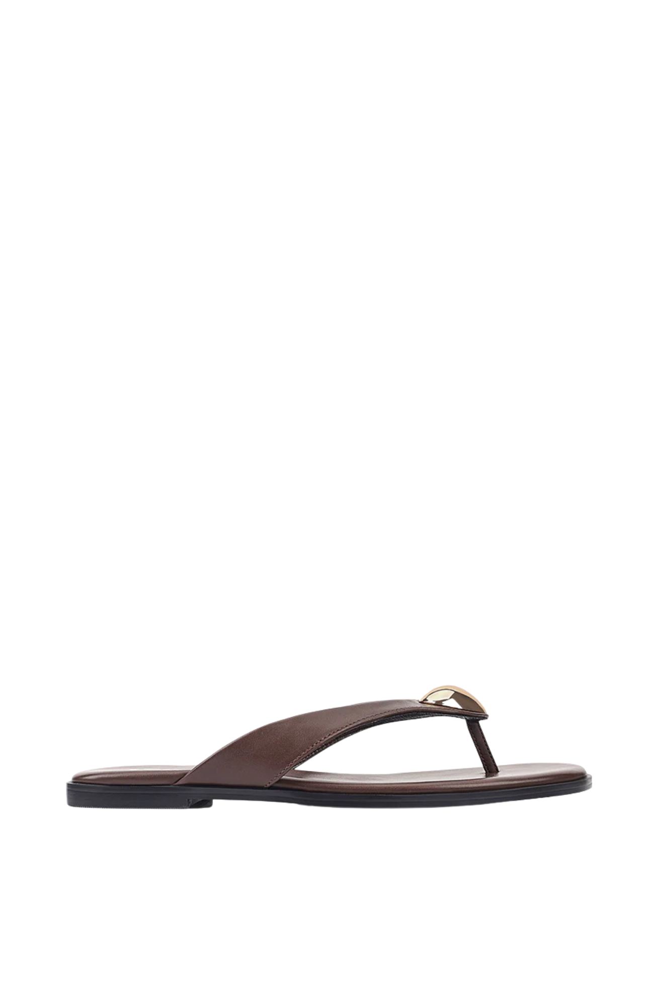 Sara Casual Thongs Chocolate Brown