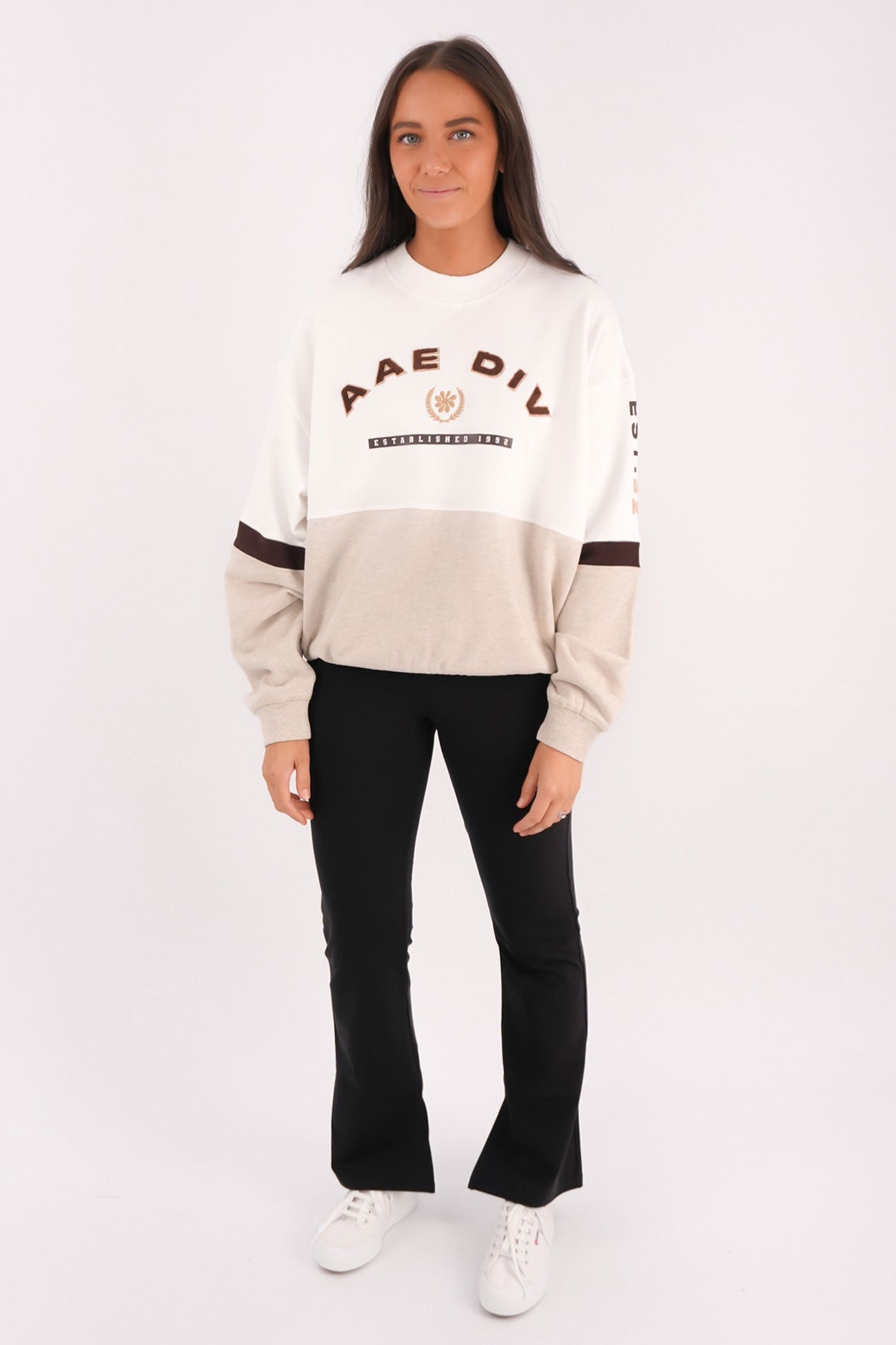 Savannah Slouch Crew Vintage White