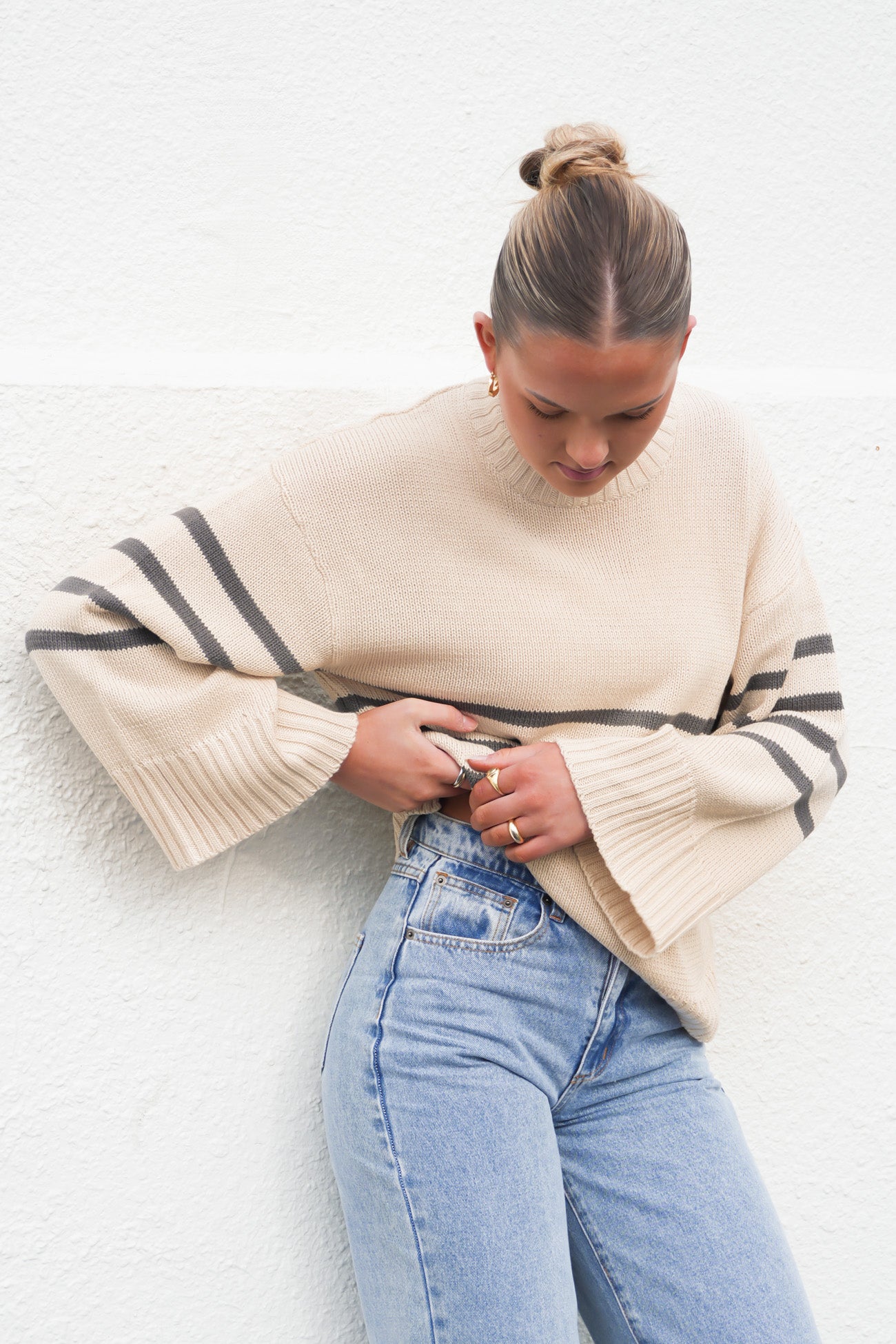 Sawyer Stripe Knit Beige