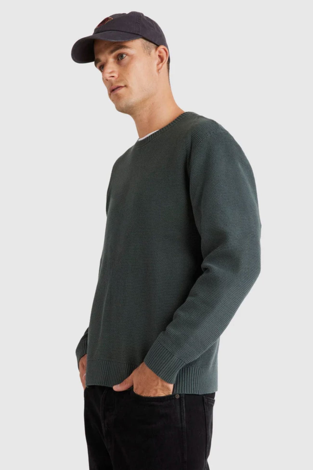 Duke Crew Knit Olive