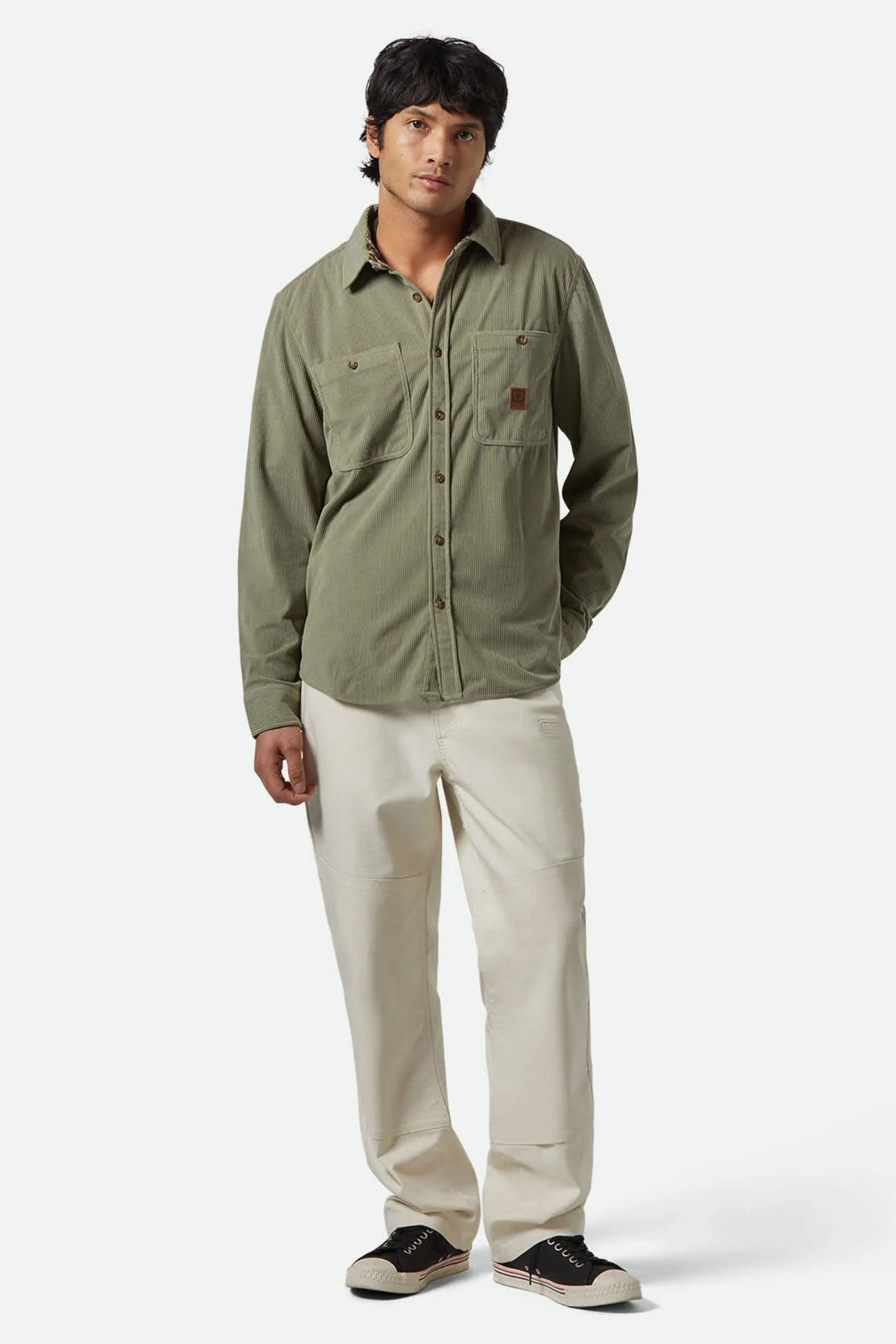 The Field Corduroy Overshirt Military Olive